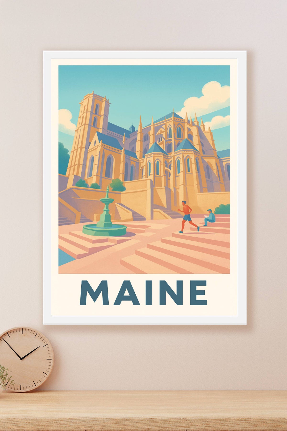 Affiche Maine — Une balade paisible au cœur de la cathédrale · poster d'art de Maine