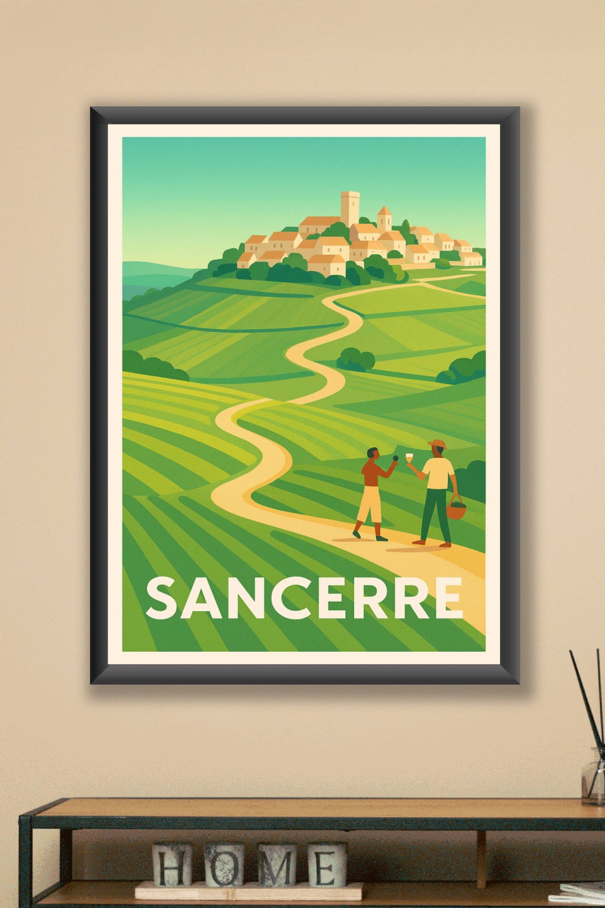 Affiche Sancerre — L'élégance des vignobles vallonnés · poster d'art de Sancerre