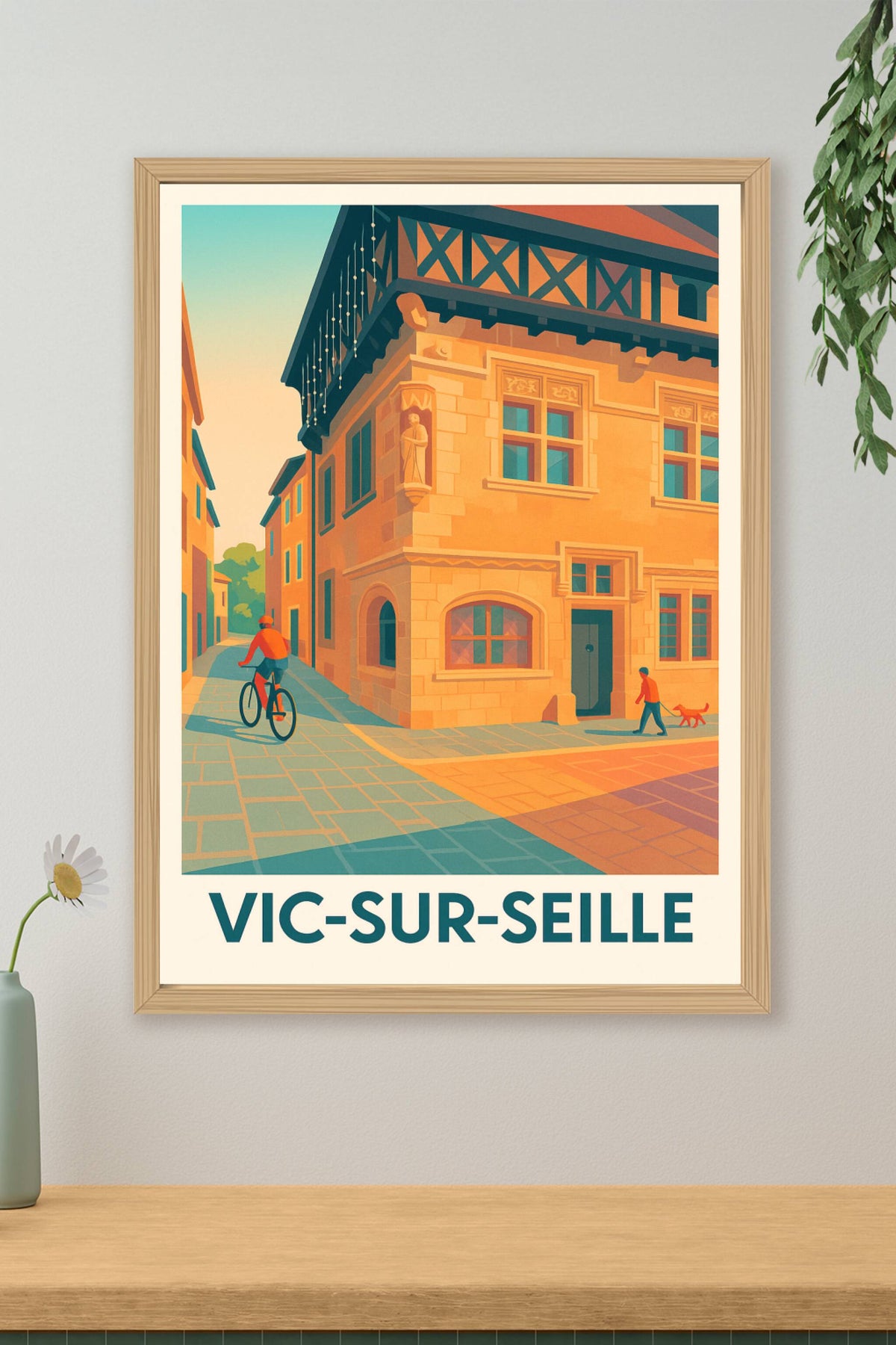 Affiche Vic-sur-Seille — Douceur et charme historique en Lorraine · poster d'art de Vic-sur-Seille