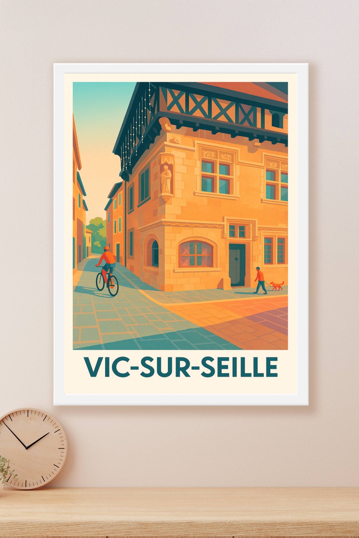 Affiche Vic-sur-Seille — Douceur et charme historique en Lorraine · poster d'art de Vic-sur-Seille