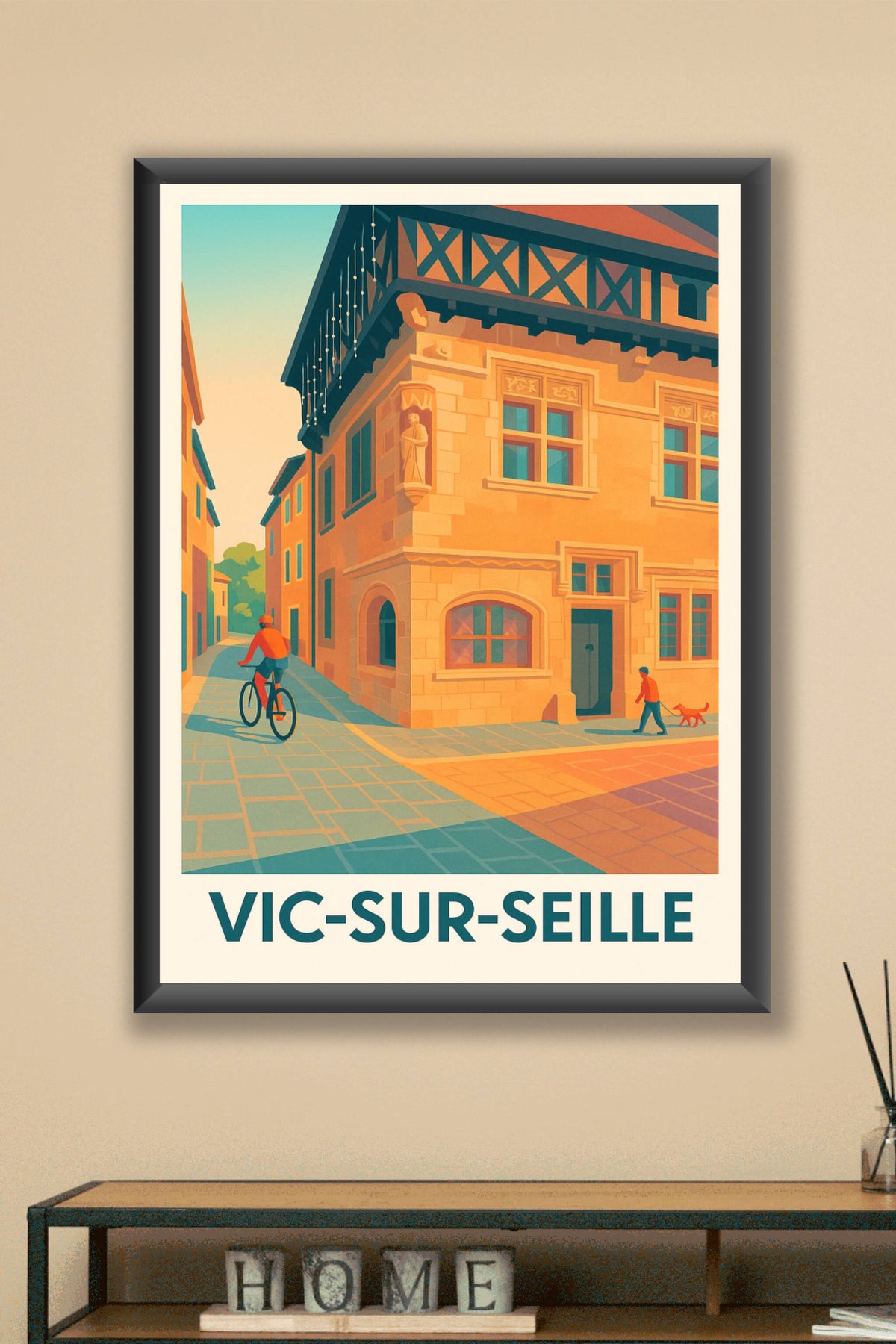 Affiche Vic-sur-Seille — Douceur et charme historique en Lorraine · poster d'art de Vic-sur-Seille