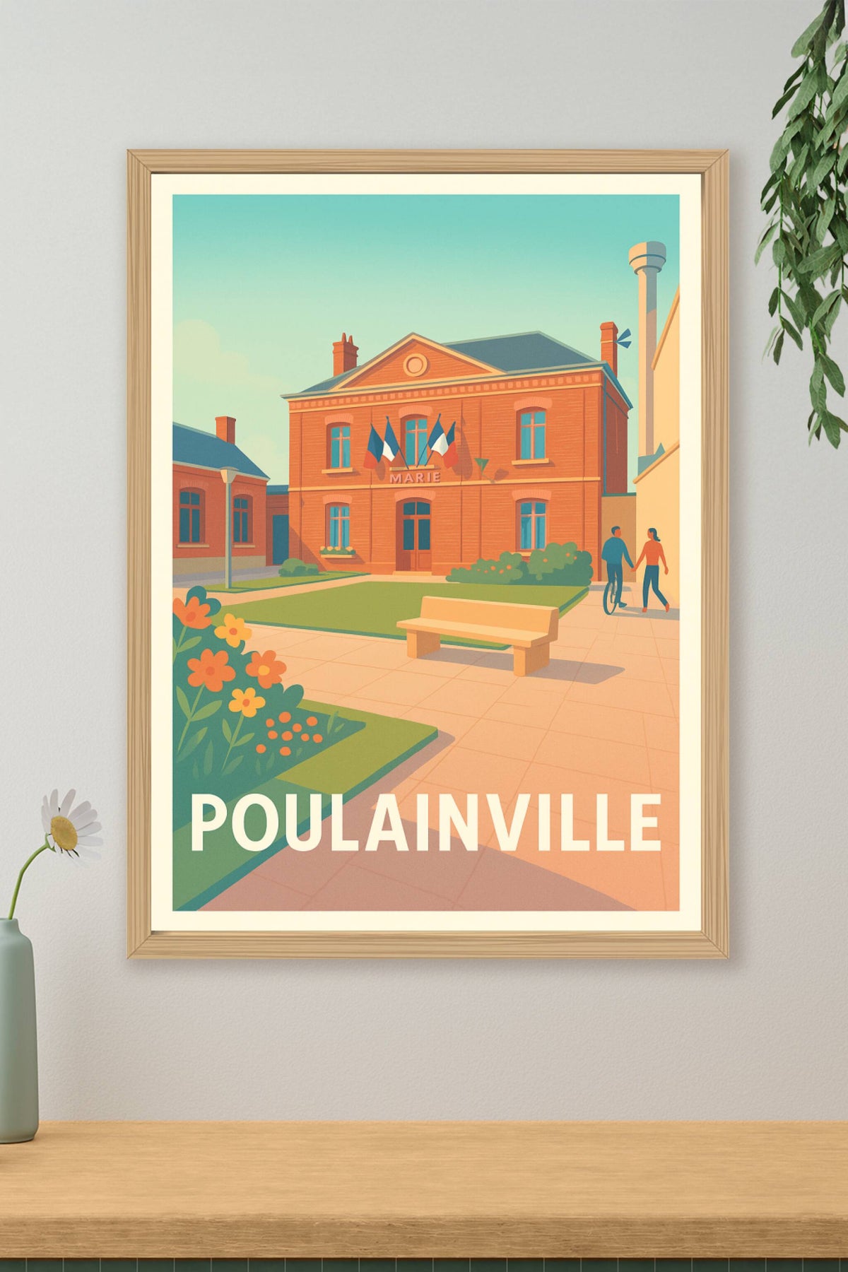 Affiche Poulainville — Charme et sérénité au cœur de la mairie · poster d'art de Poulainville