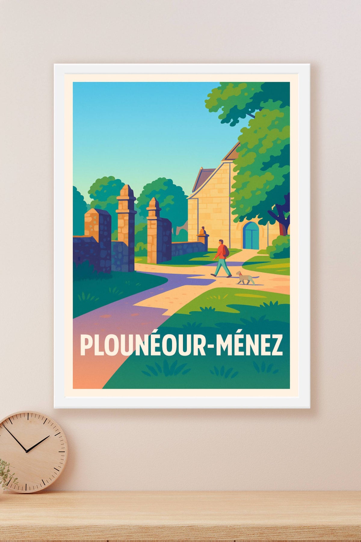 Affiche Plounéour-Ménez — Charme et sérénité bretons · poster d'art de Plounéour-Ménez
