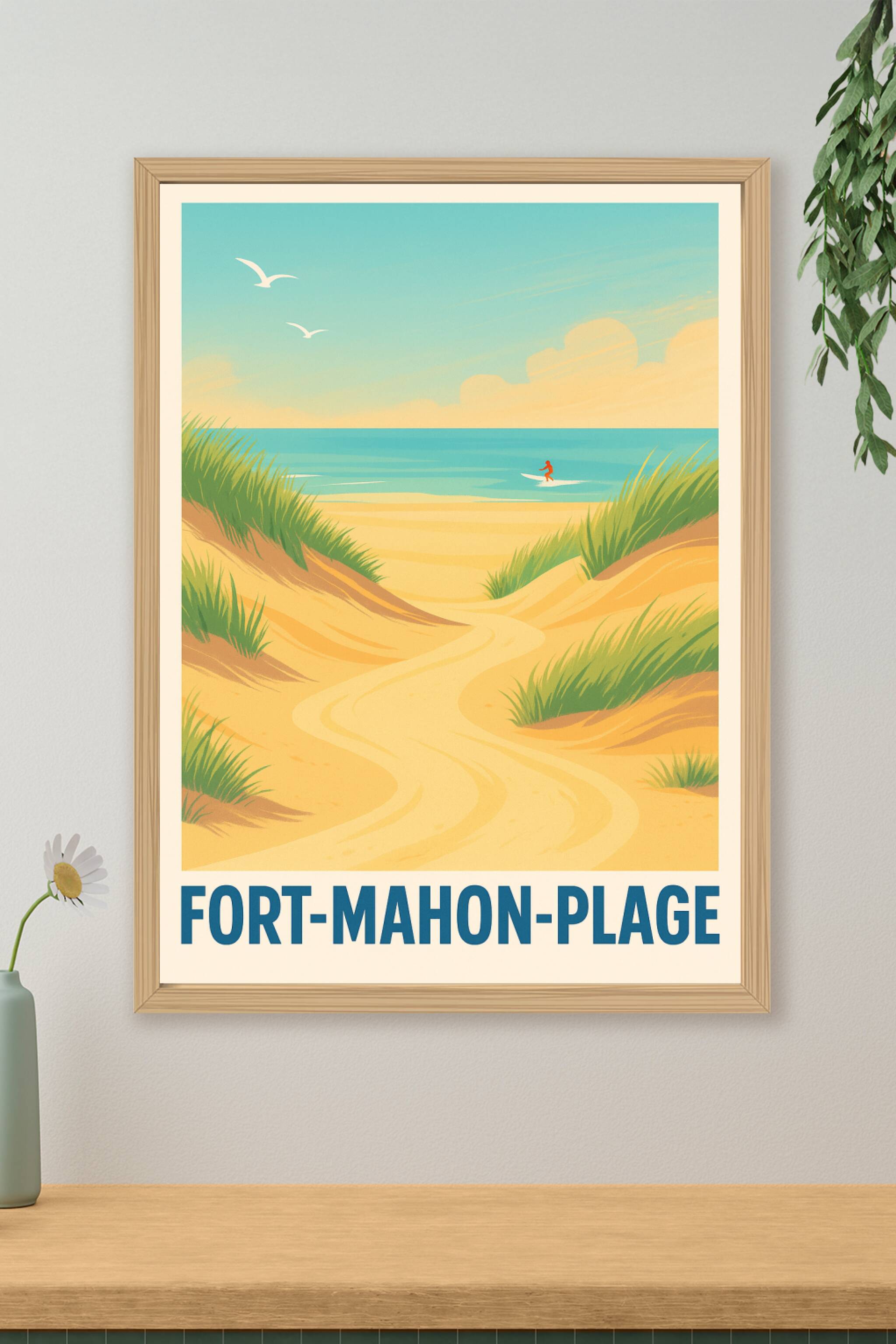 Affiche de Fort-Mahon-Plage - Invitation au bord de l'océan