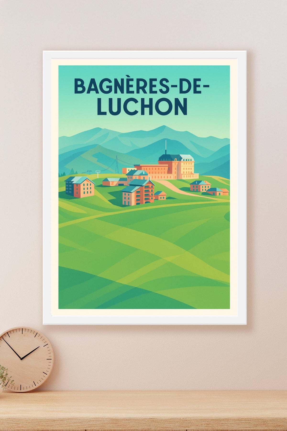 Affiche Bagnères-de-Luchon — Échappée Verte et Montagnarde · poster d'art de Bagnères-de-Luchon