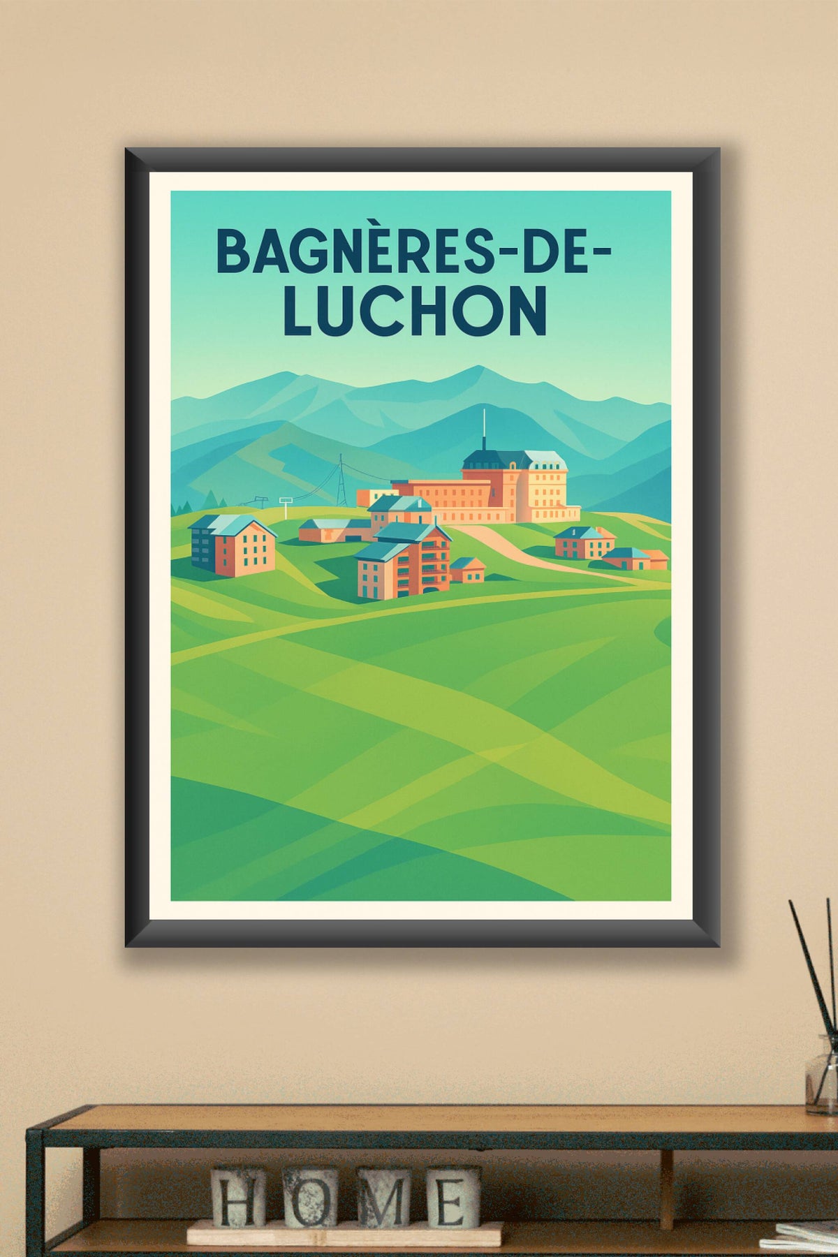 Affiche Bagnères-de-Luchon — Échappée Verte et Montagnarde · poster d'art de Bagnères-de-Luchon