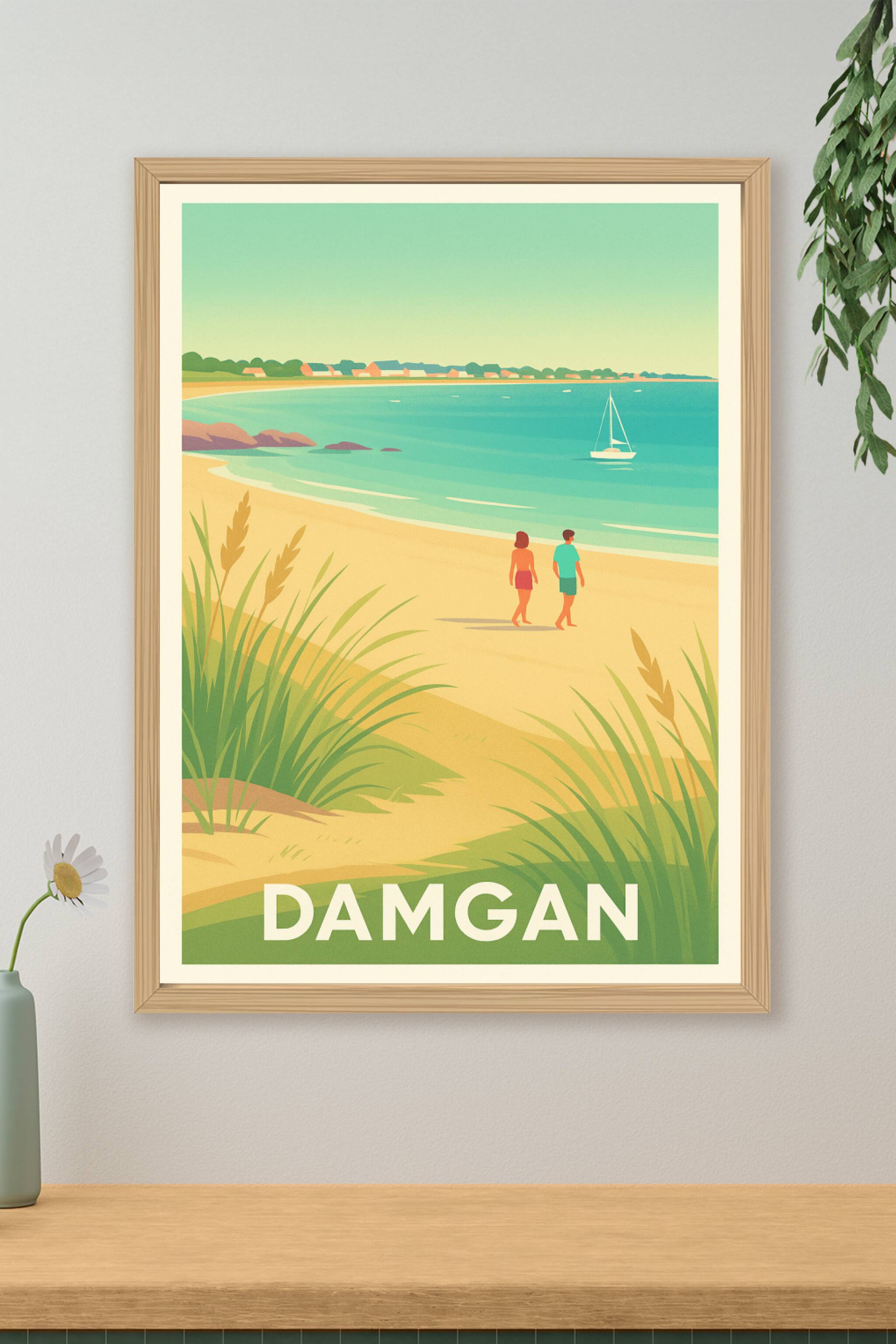 Affiche Damgan — Évasion et douceur en bord de mer · poster d'art de Damgan