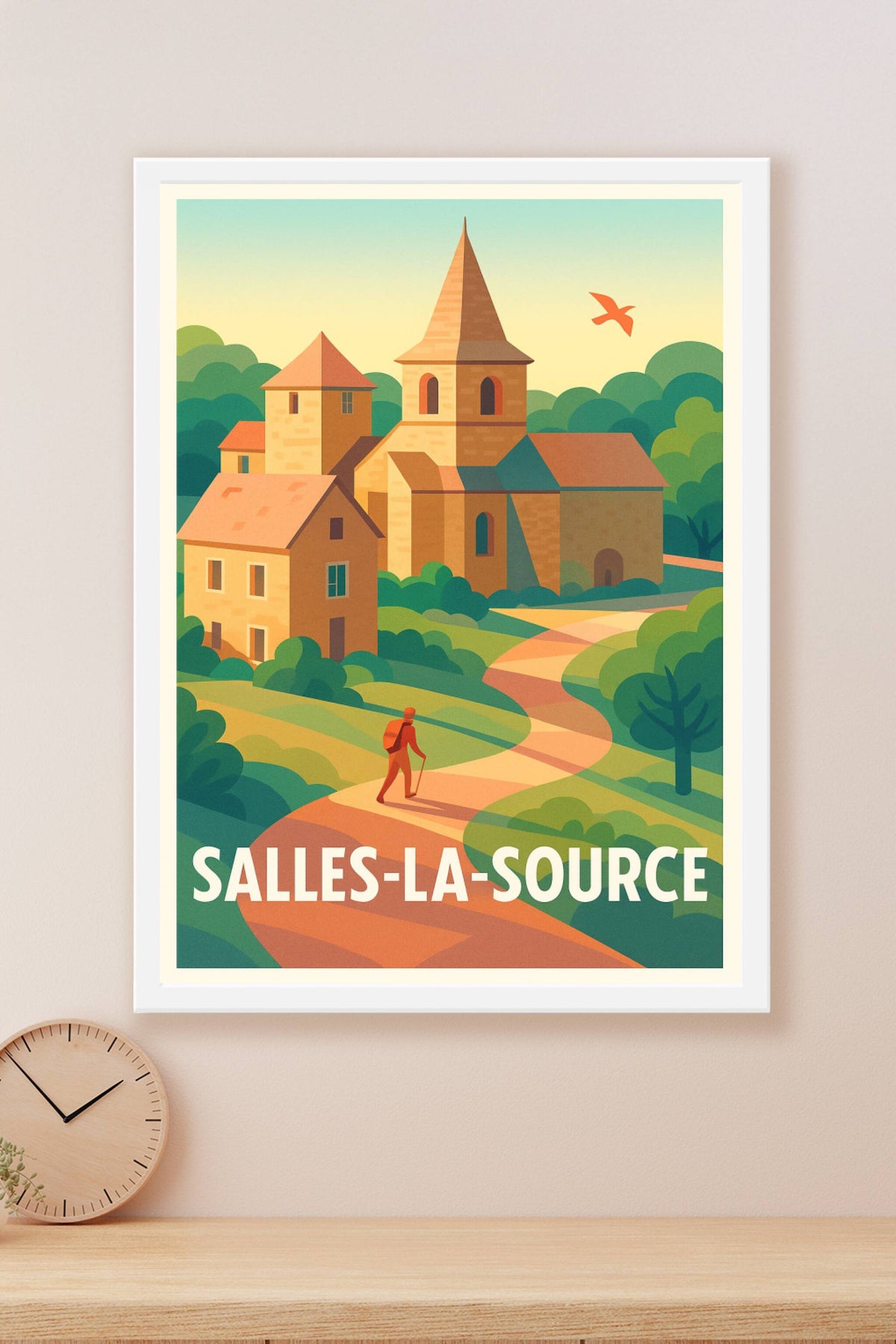 Affiche Salles-la-Source — Village pittoresque et balade bucolique · poster d'art de Salles-la-Source