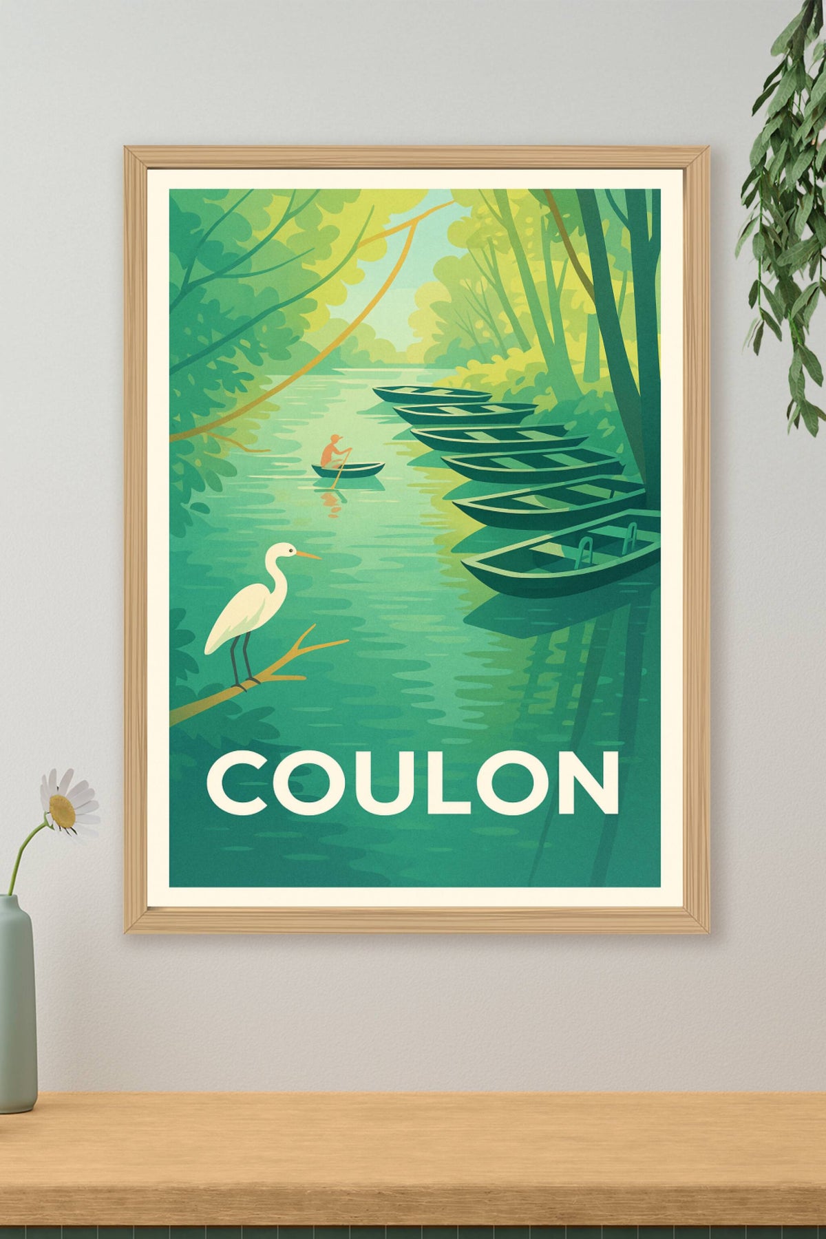Affiche Coulon — Sérénité au fil de l'eau · poster d'art de Coulon