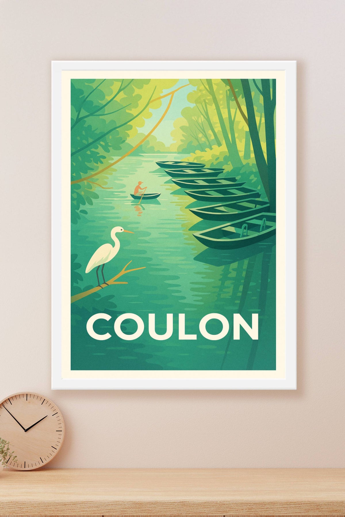 Affiche Coulon — Sérénité au fil de l'eau · poster d'art de Coulon