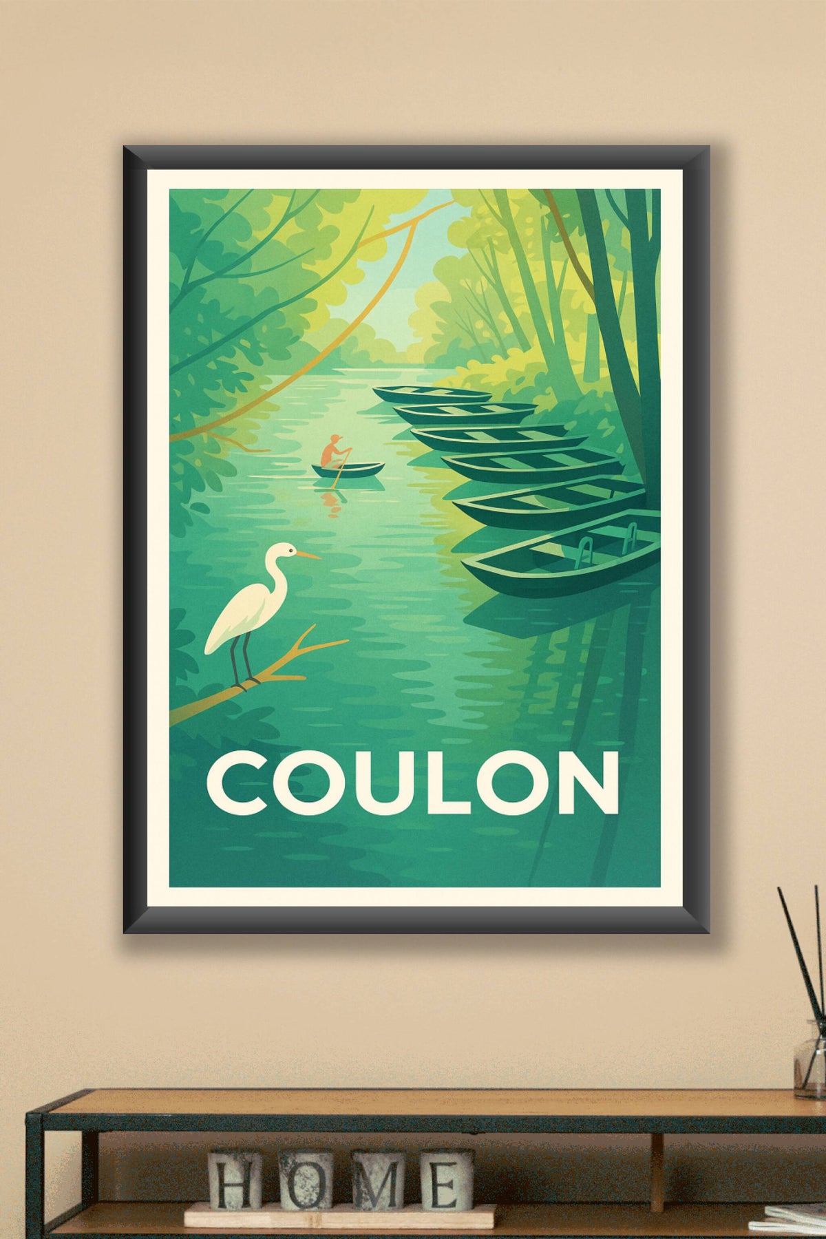 Affiche Coulon — Sérénité au fil de l'eau · poster d'art de Coulon