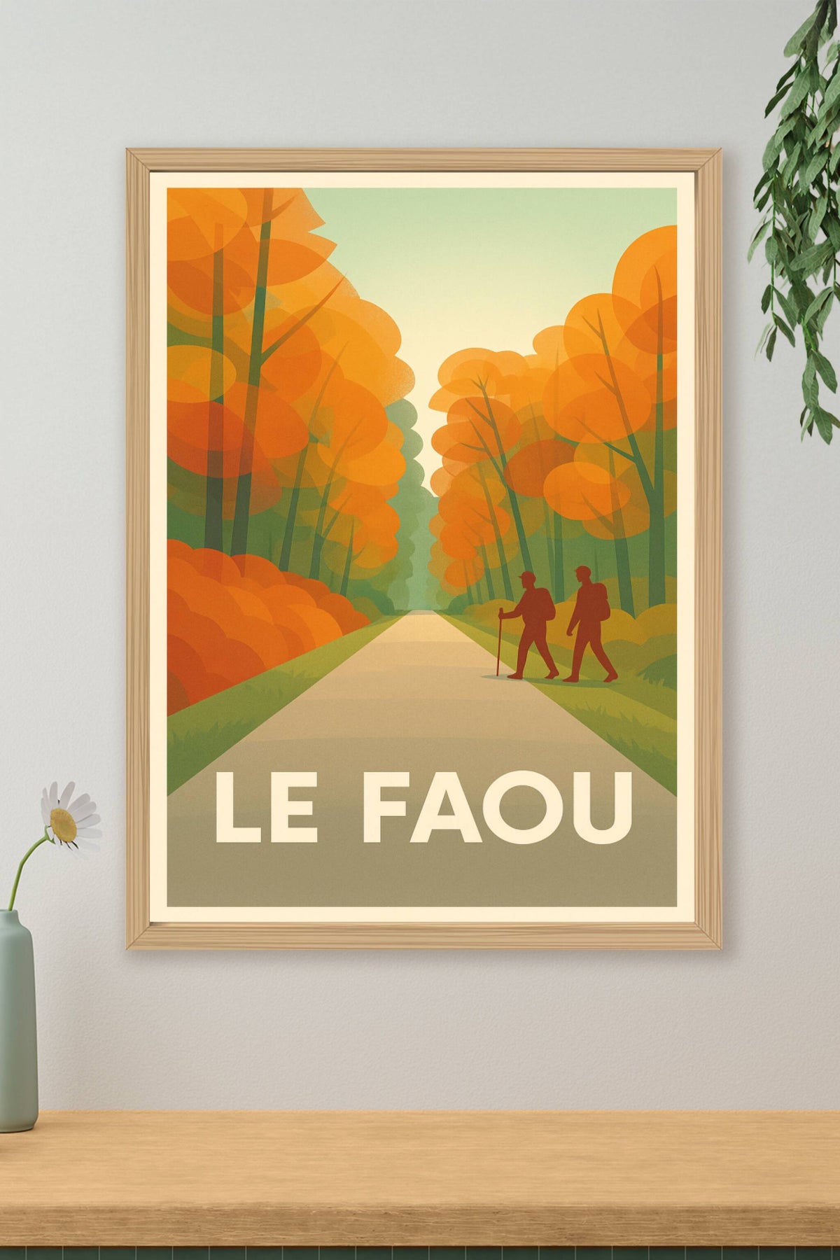 Affiche Le Faou — Promenade en automne au cœur de la nature · poster d'art de Le Faou