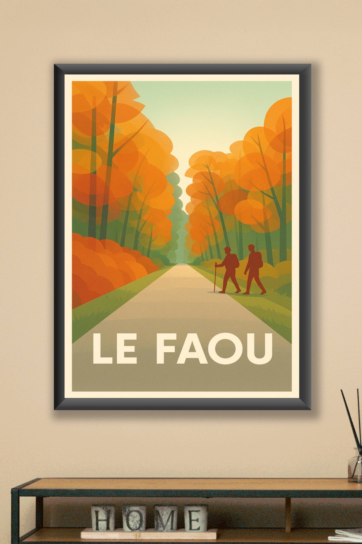 Affiche Le Faou — Promenade en automne au cœur de la nature · poster d'art de Le Faou