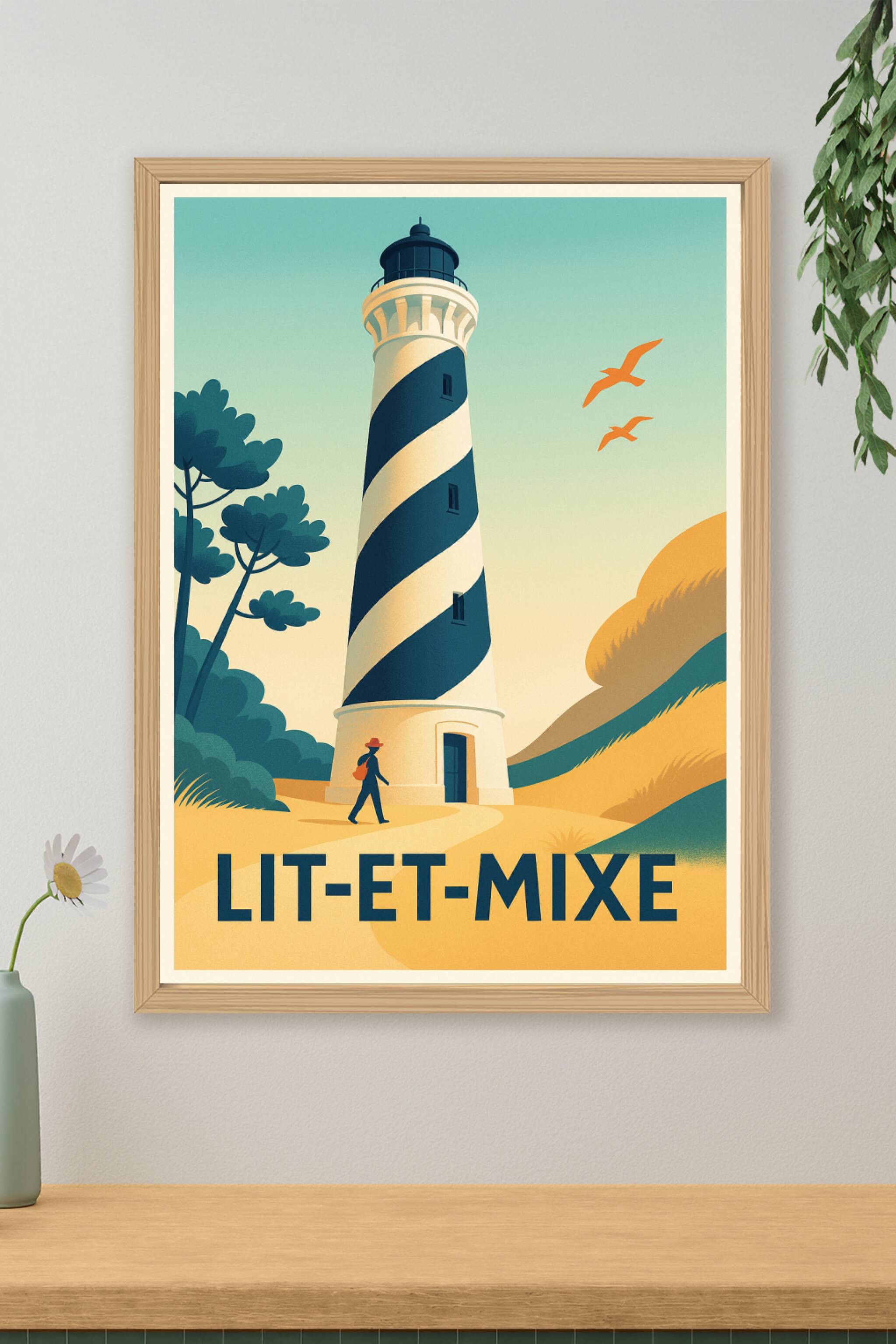 Affiche de Lit-et-Mixe - Évasion au phare emblématique