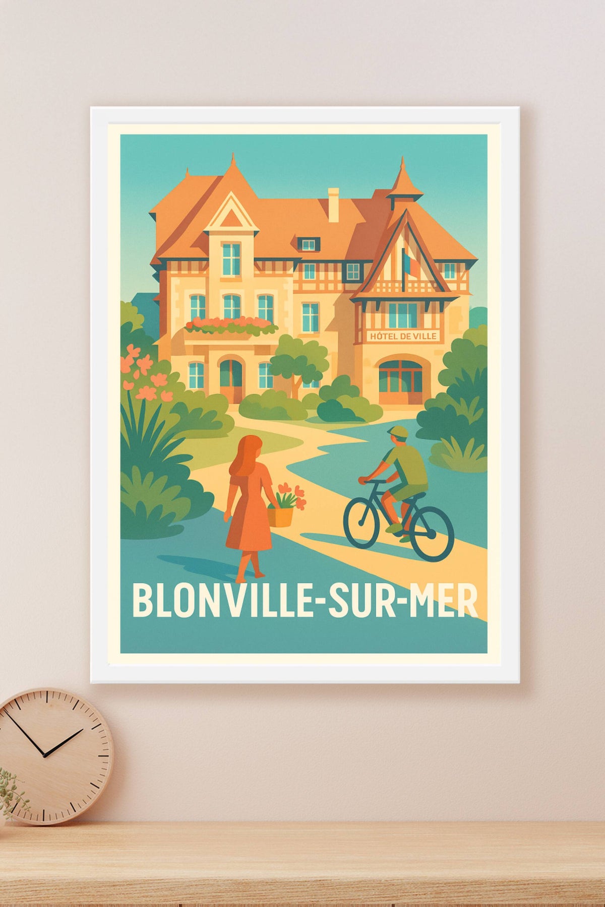Affiche Blonville-sur-Mer — Charme et détente en bord de mer · poster d'art de Blonville-sur-Mer