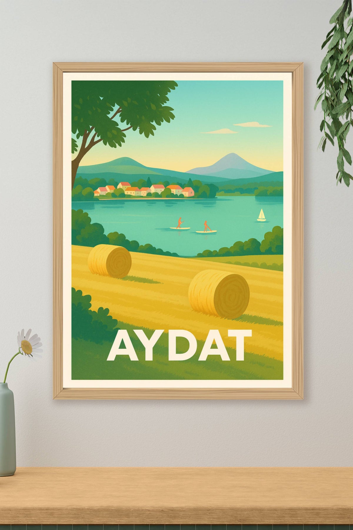 Affiche Aydat — Évasion bucolique au bord du lac · poster d'art de Aydat