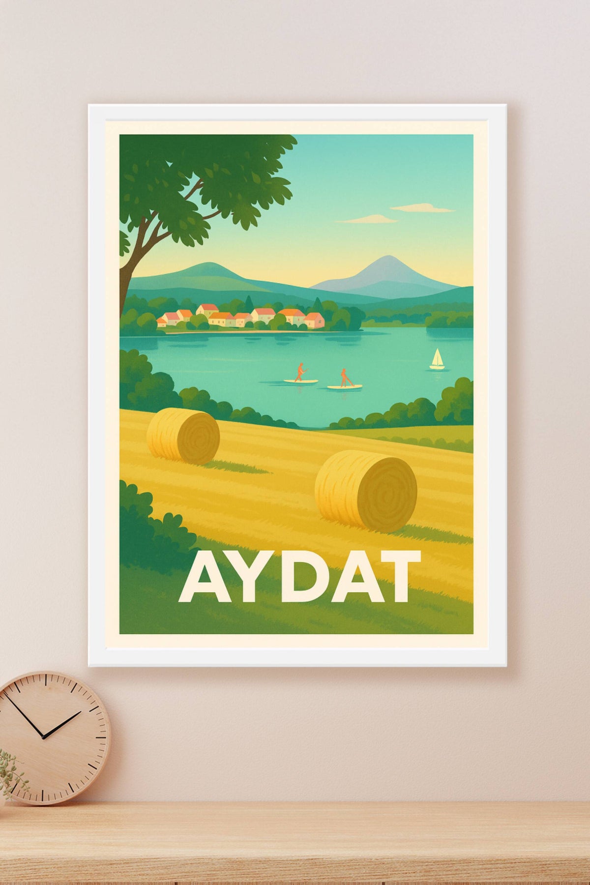 Affiche Aydat — Évasion bucolique au bord du lac · poster d'art de Aydat