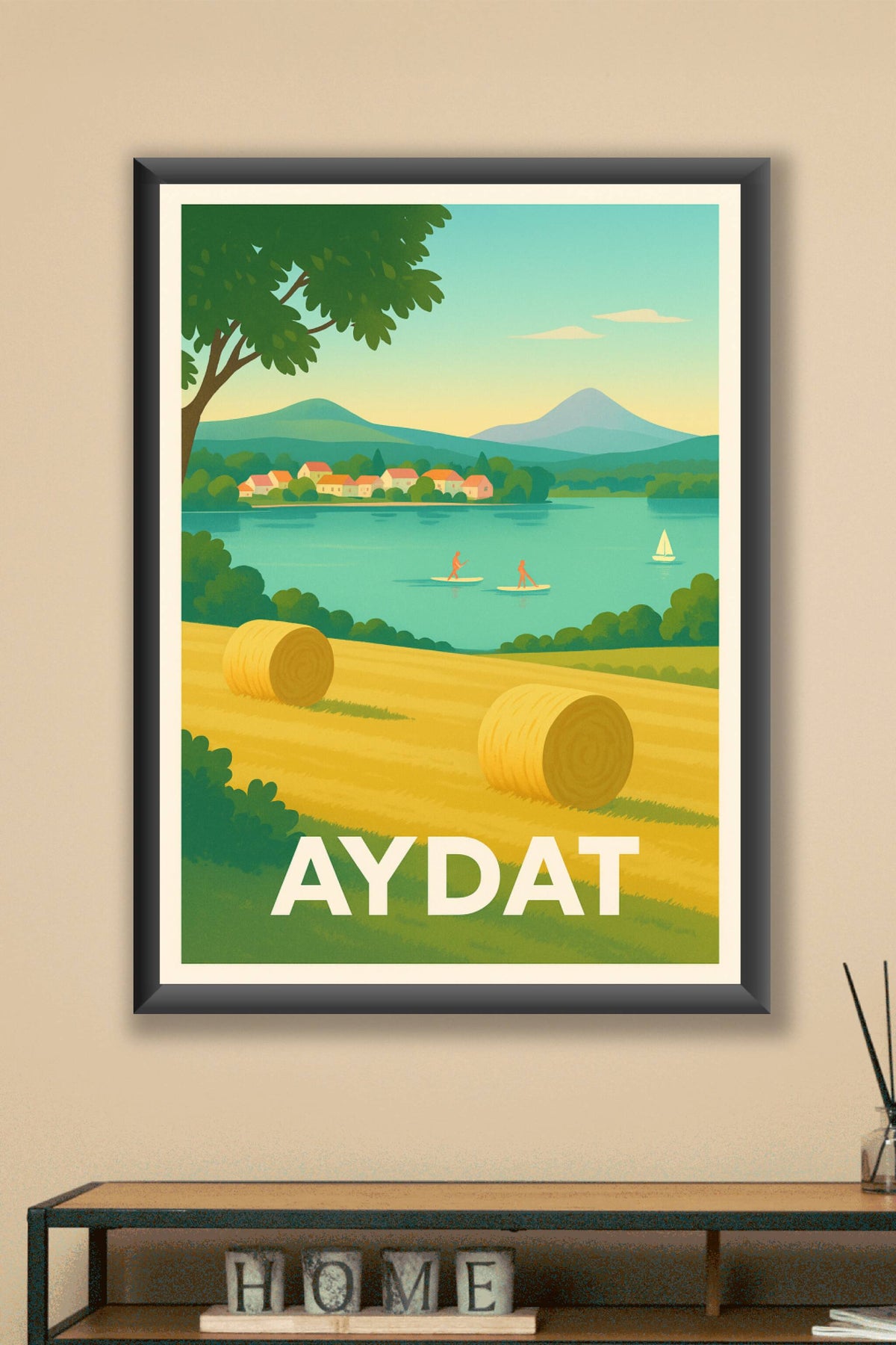 Affiche Aydat — Évasion bucolique au bord du lac · poster d'art de Aydat