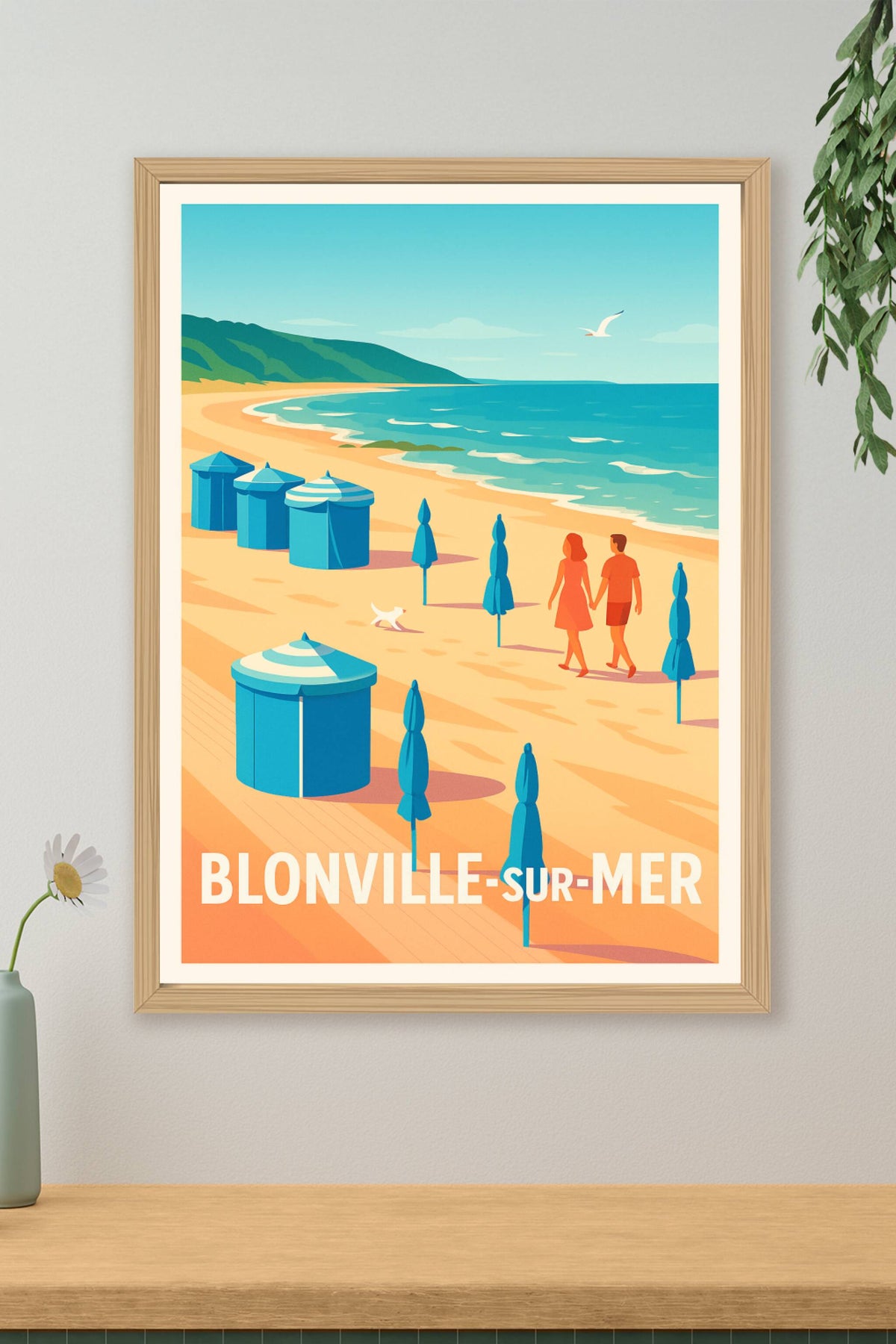 Affiche Blonville-sur-Mer — Douceur et sérénité au bord de l'océan · poster d'art de Blonville-sur-Mer