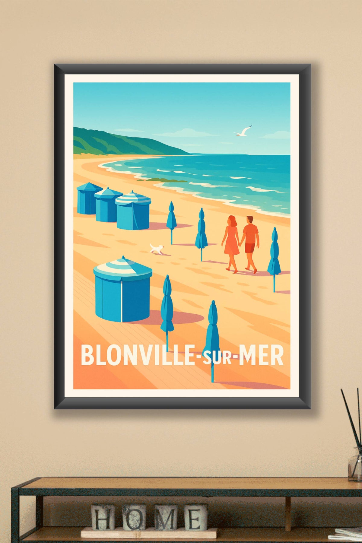 Affiche Blonville-sur-Mer — Douceur et sérénité au bord de l'océan · poster d'art de Blonville-sur-Mer