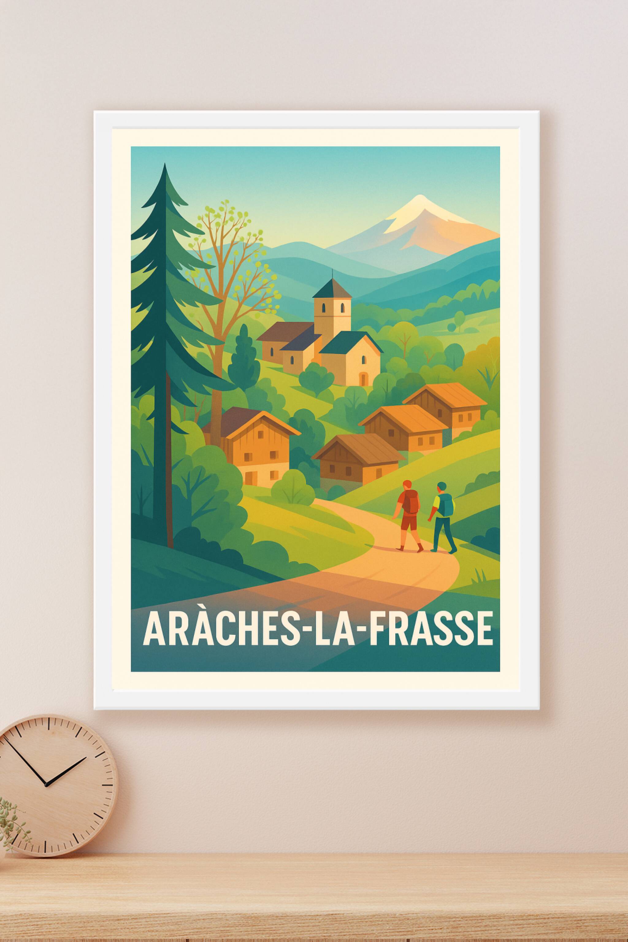 Affiche Arâches-La-Frasse — Évasion en pleine nature alpine · poster d'art de Arâches-La-Frasse