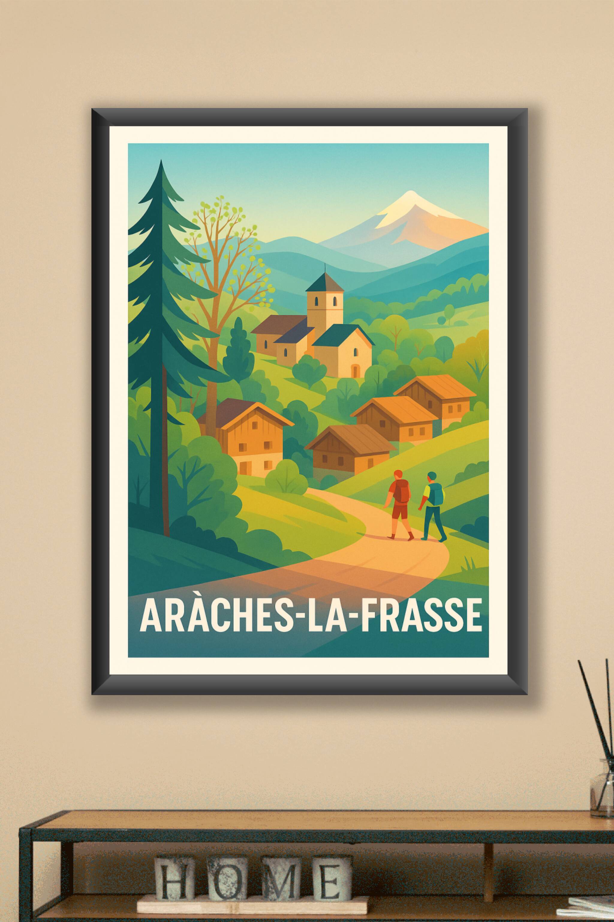 Affiche Arâches-La-Frasse — Évasion en pleine nature alpine · poster d'art de Arâches-La-Frasse