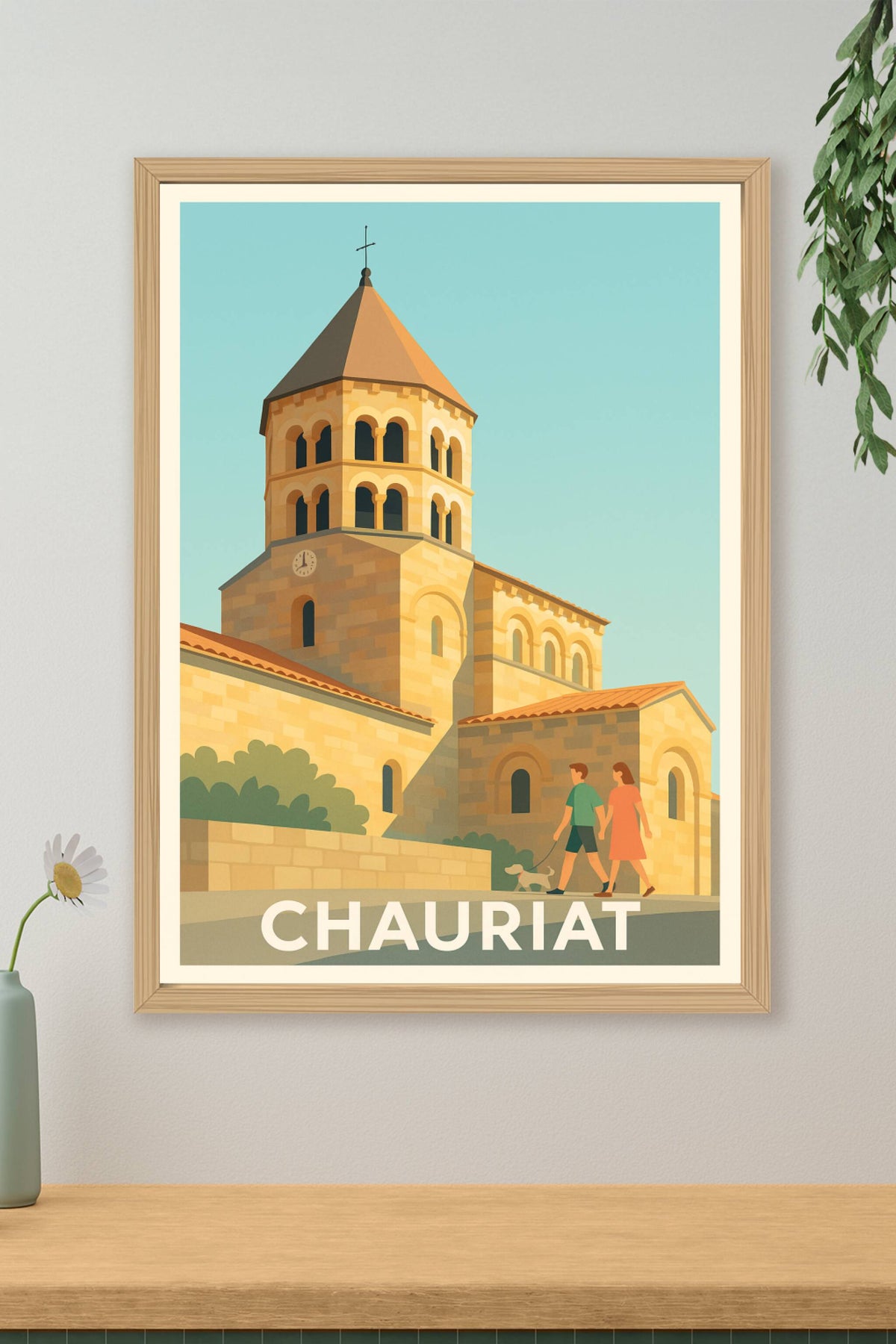 Affiche Chauriat — Charme et sérénité au cœur de l'Auvergne · poster d'art de Chauriat