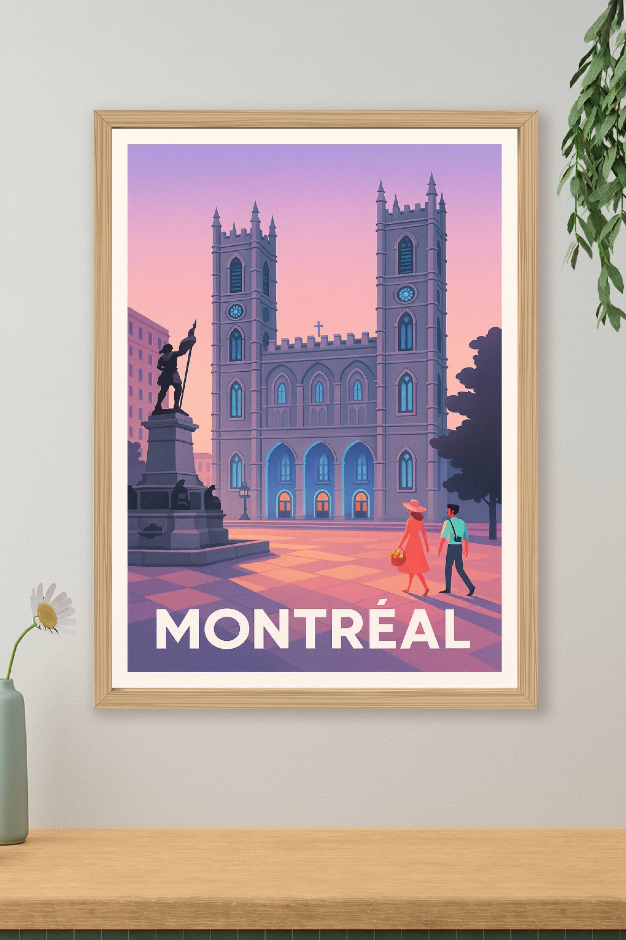 Affiche de Montréal - Charme et histoire en lumière douce