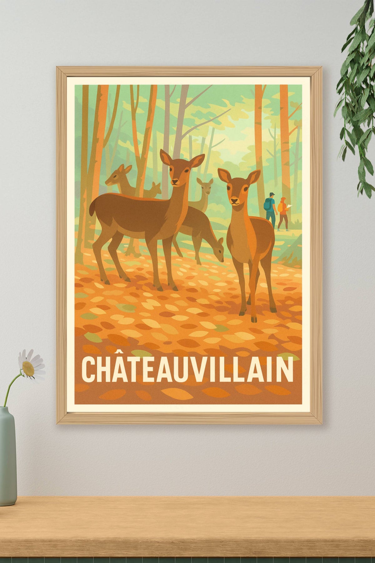 Affiche Châteauvillain — La nature à l'état pur · poster d'art de Châteauvillain
