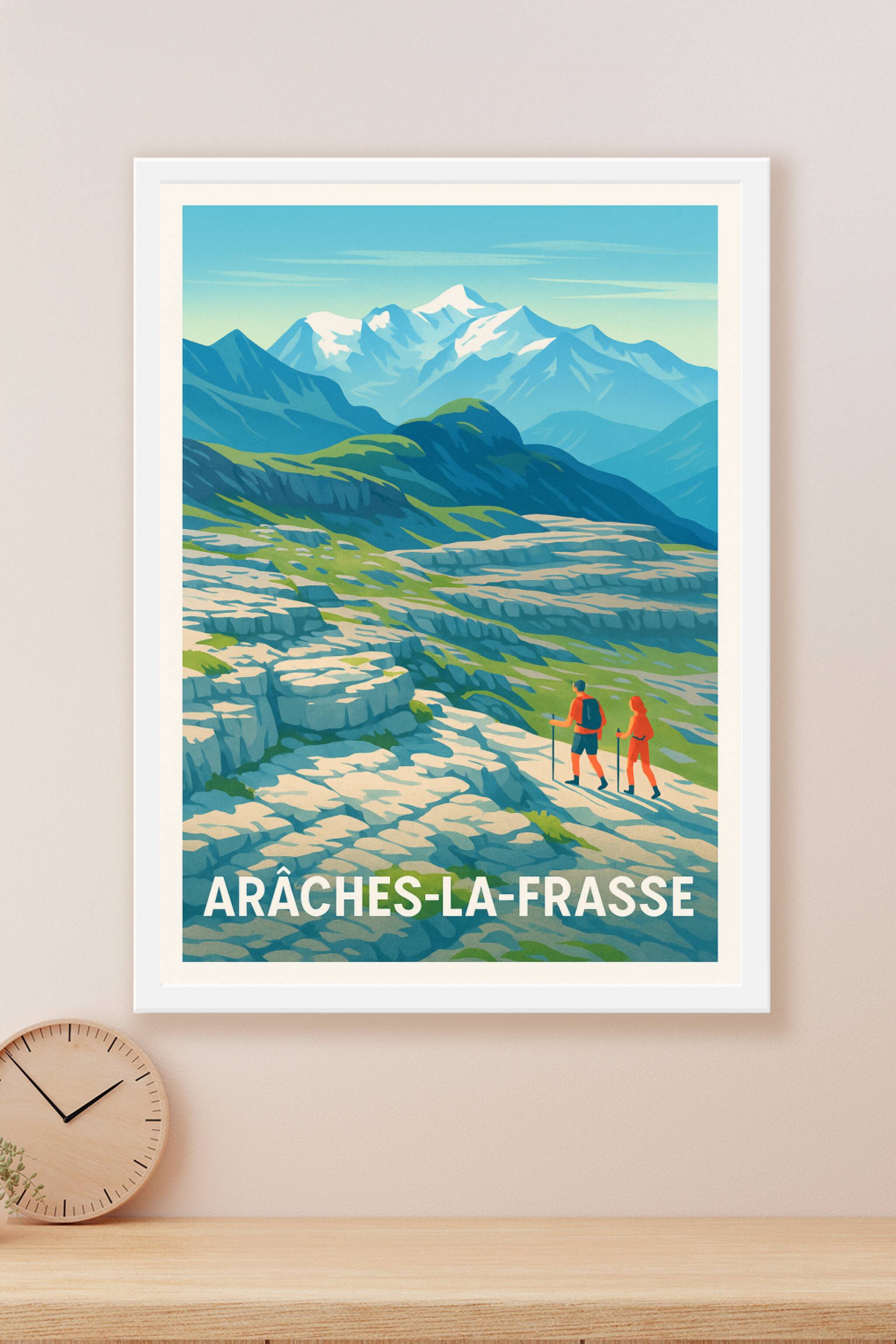 Affiche Arâches-la-Frasse — Évasion en pleine nature alpine · poster d'art de Arâches-la-Frasse
