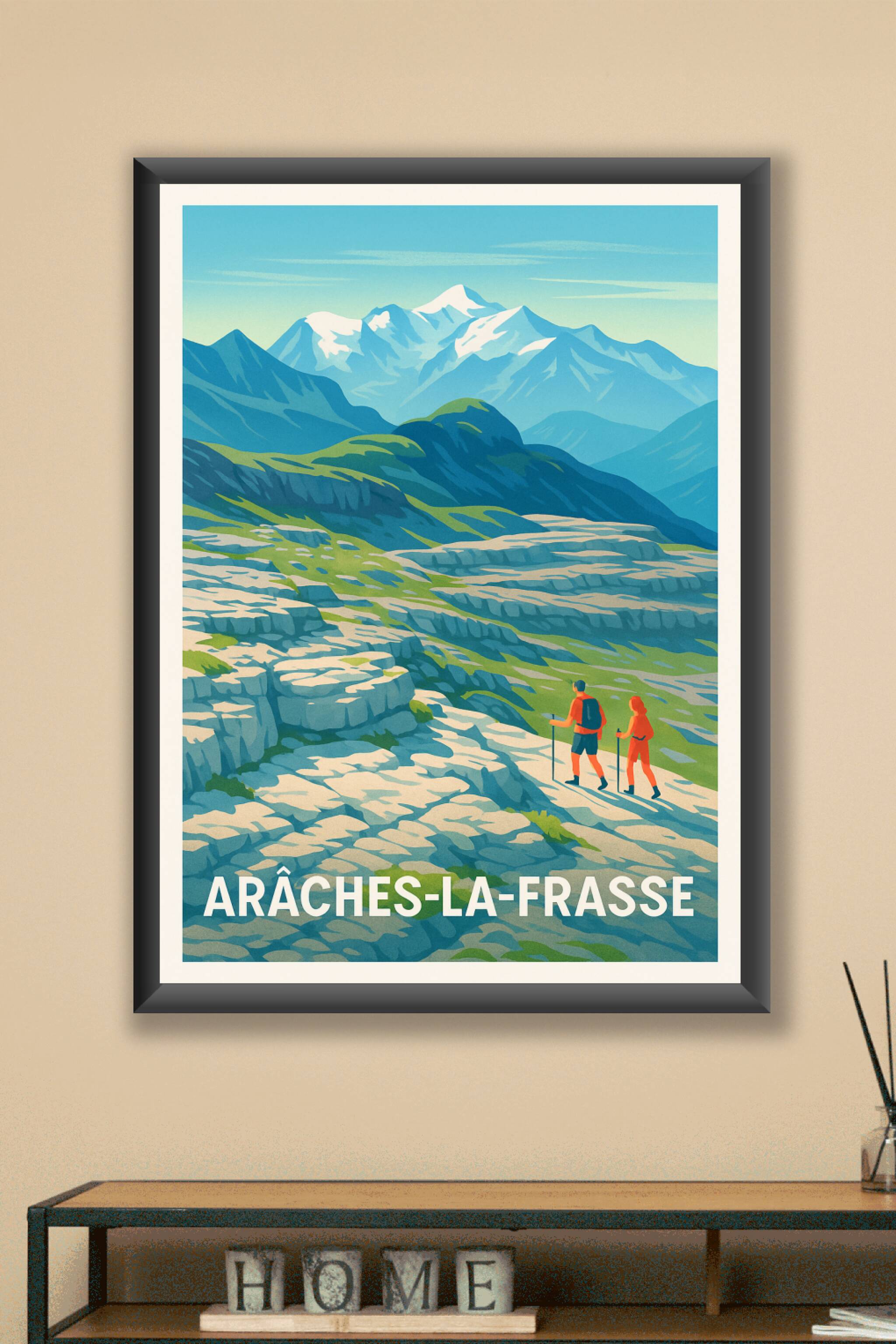 Affiche Arâches-la-Frasse — Évasion en pleine nature alpine · poster d'art de Arâches-la-Frasse