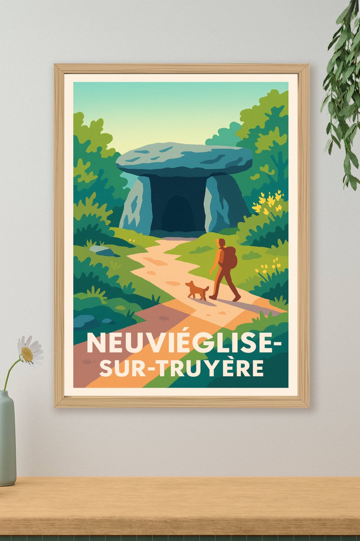 Affiche Neuviéglise-sur-Truyère — Promenade au cœur des légendes · poster d'art de Neuviéglise-sur-Truyère