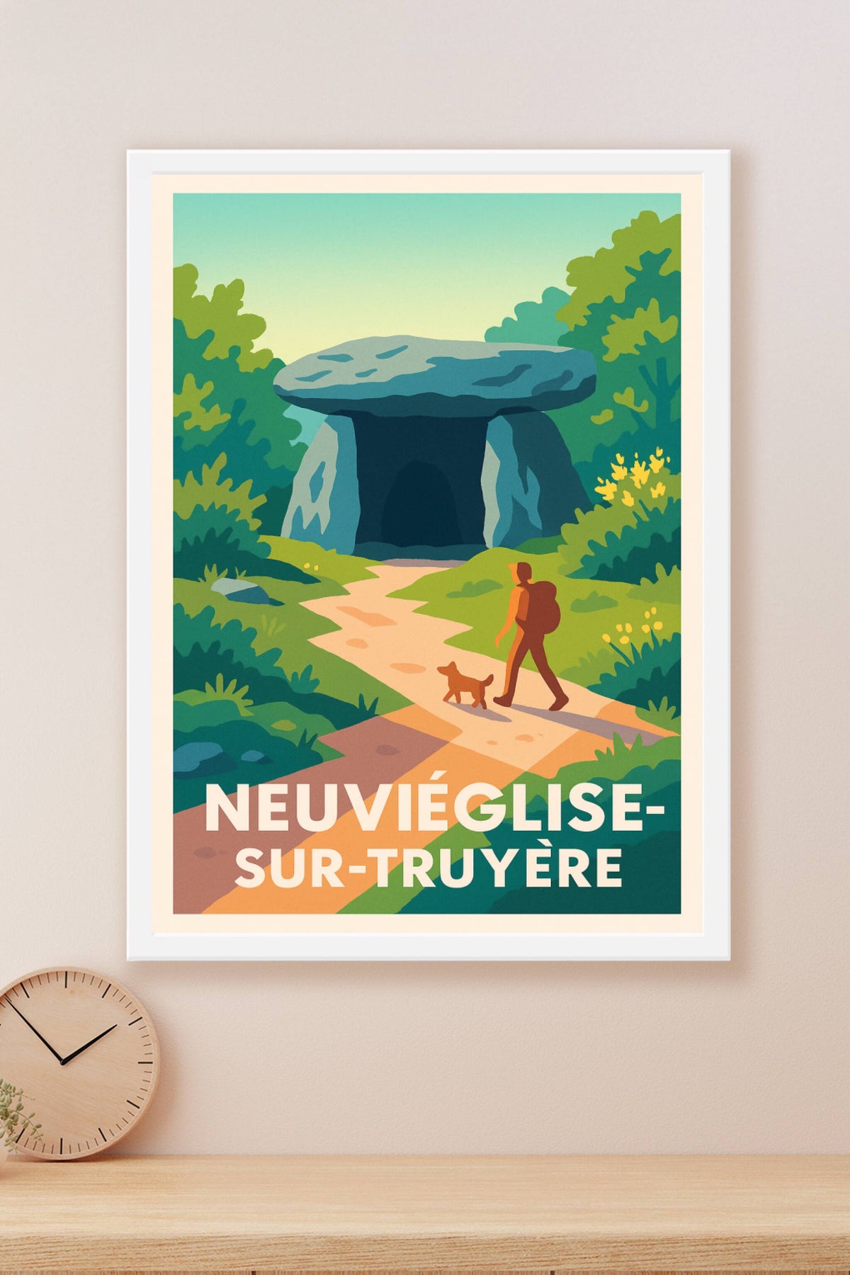 Affiche Neuviéglise-sur-Truyère — Promenade au cœur des légendes · poster d'art de Neuviéglise-sur-Truyère