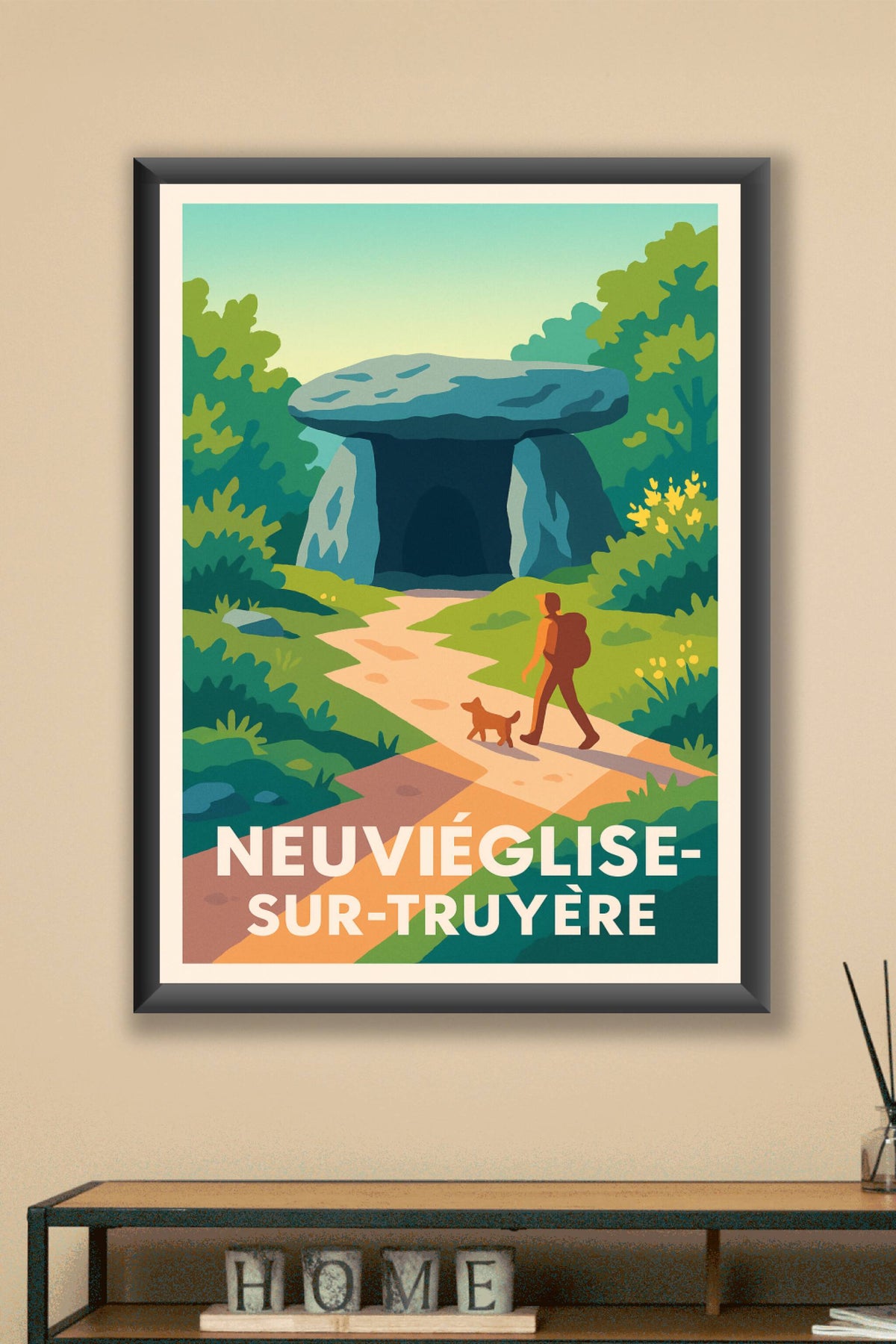 Affiche Neuviéglise-sur-Truyère — Promenade au cœur des légendes · poster d'art de Neuviéglise-sur-Truyère
