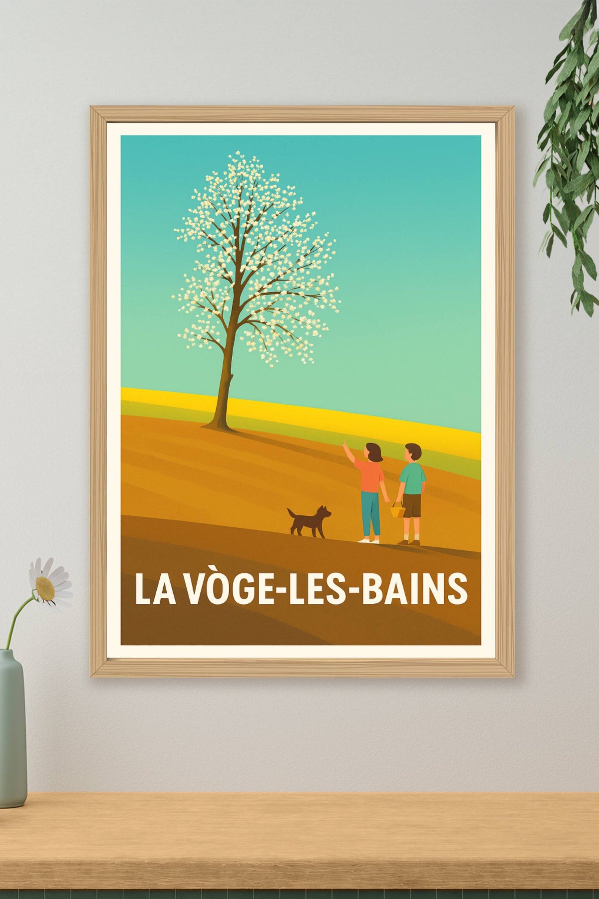 Affiche La Vôge-les-Bains — Entre nature et sérénité · poster d'art de La Vôge-les-Bains