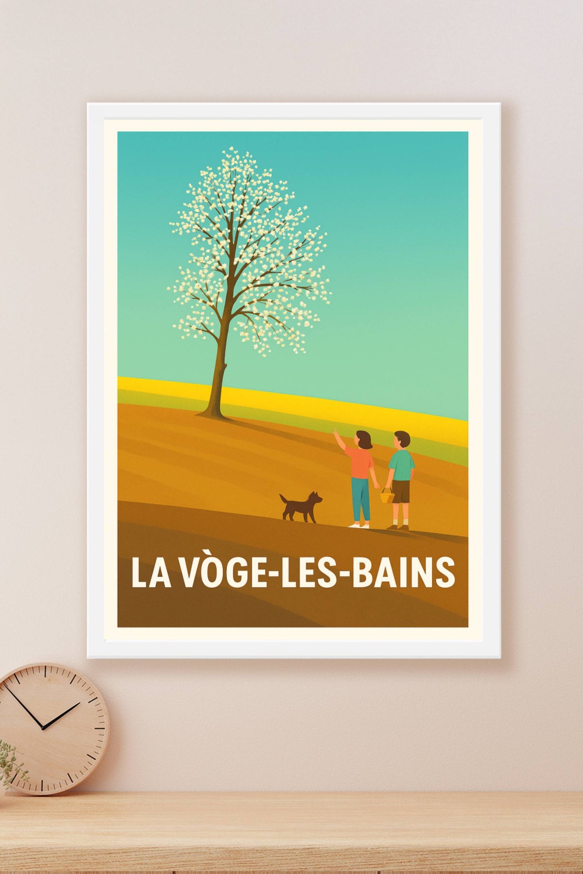 Affiche La Vôge-les-Bains — Entre nature et sérénité · poster d'art de La Vôge-les-Bains