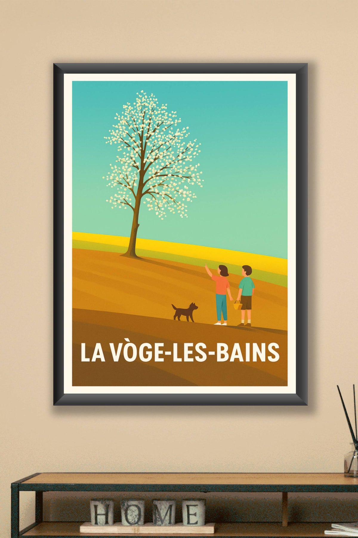 Affiche La Vôge-les-Bains — Entre nature et sérénité · poster d'art de La Vôge-les-Bains