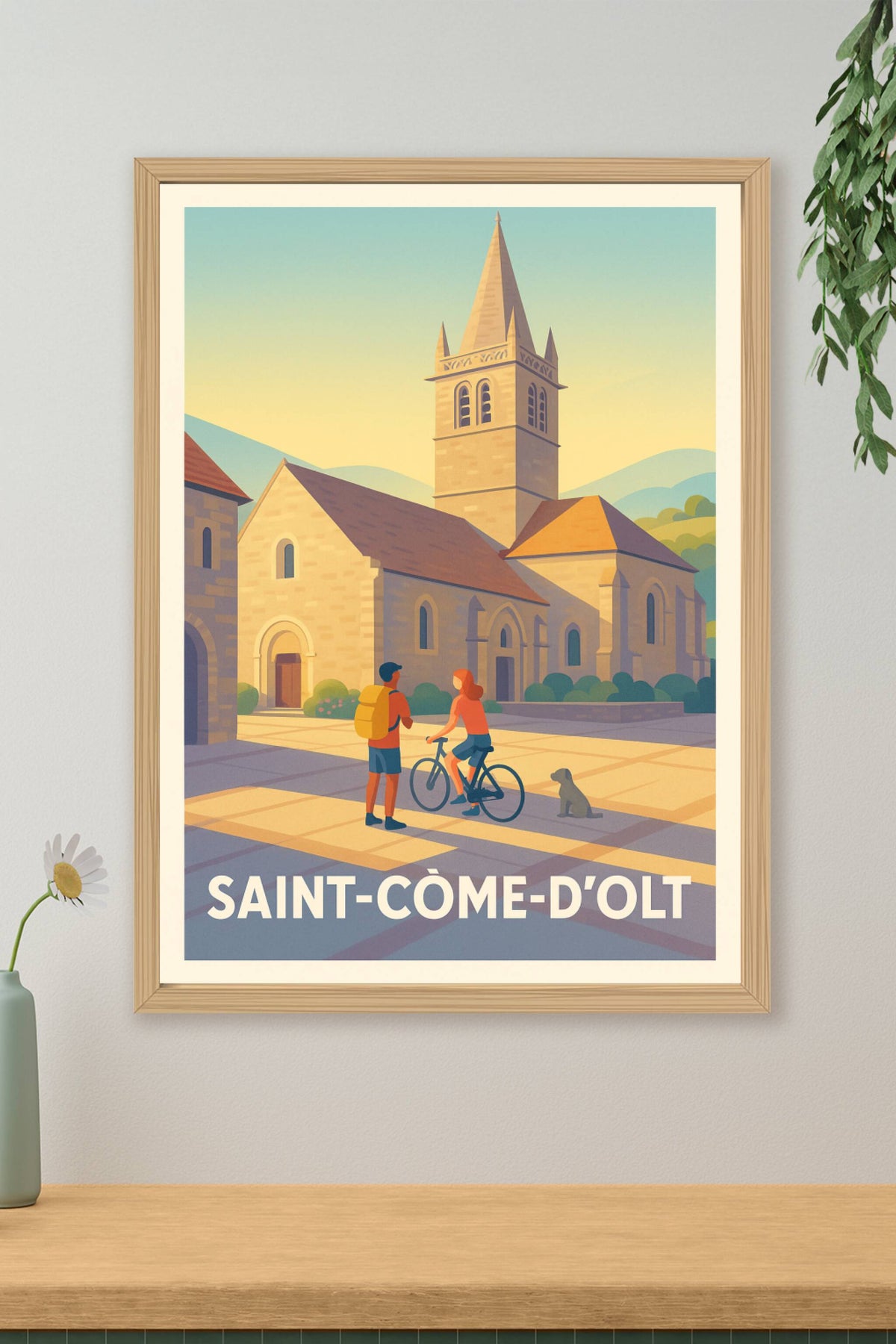 Affiche Saint-Côme-d'Olt — Charme et sérénité au cœur des paysages occitans · poster d'art de Saint-Côme-d'Olt