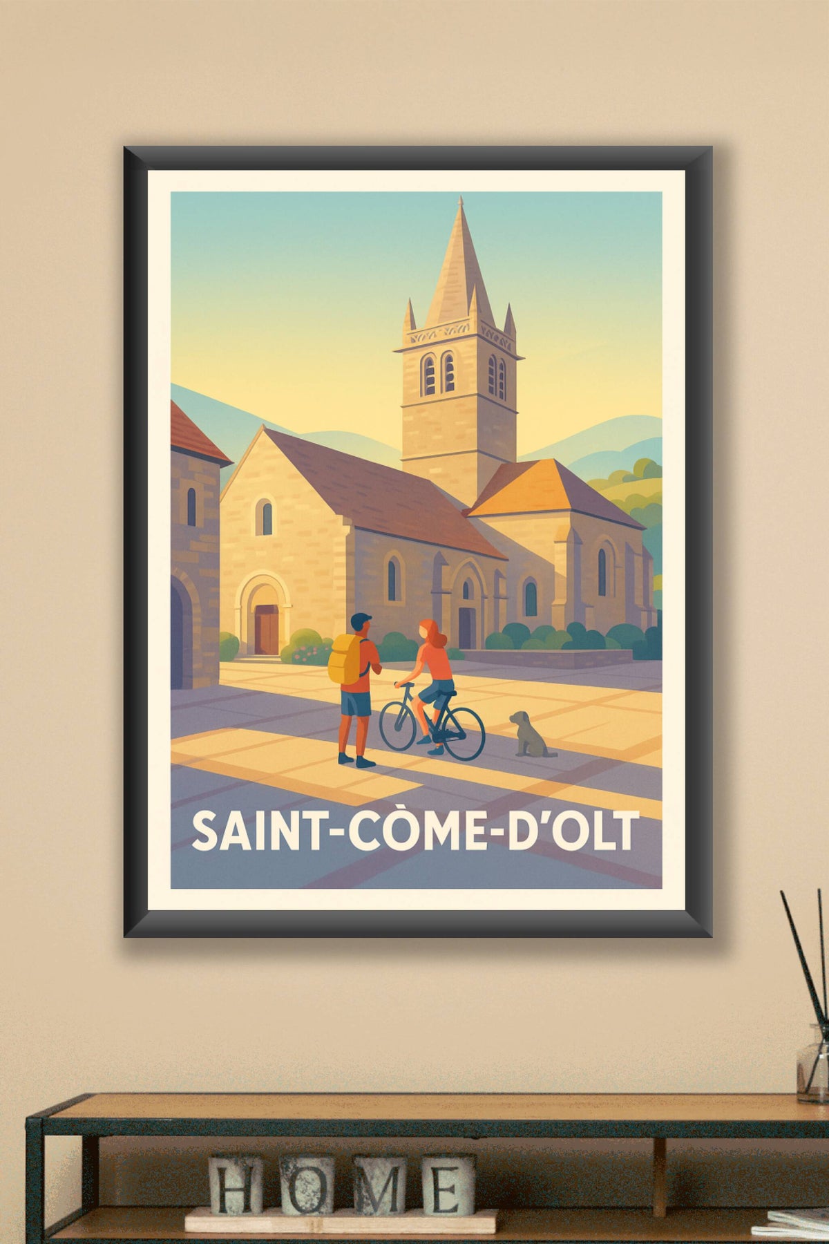 Affiche Saint-Côme-d'Olt — Charme et sérénité au cœur des paysages occitans · poster d'art de Saint-Côme-d'Olt