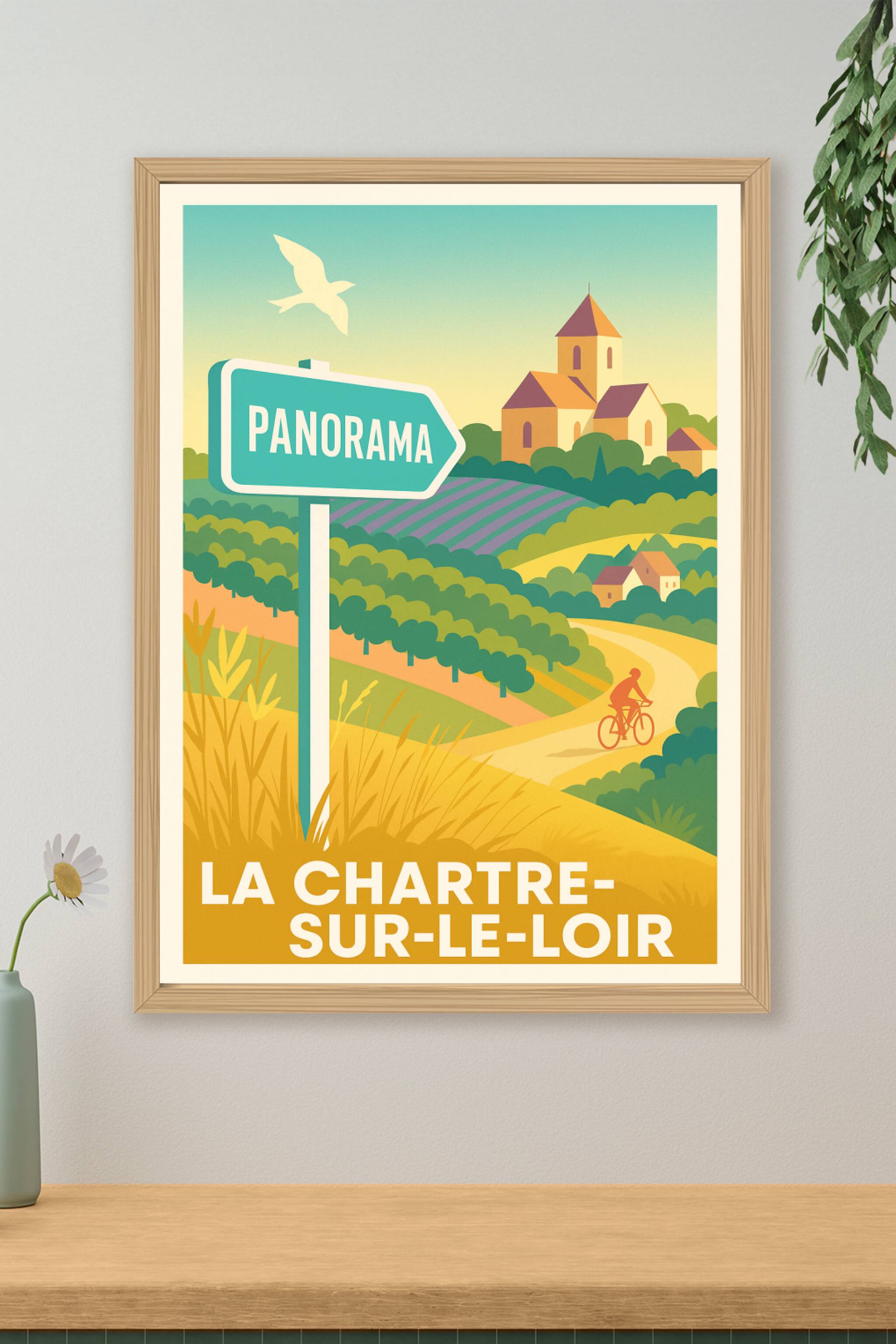 Affiche de La Chartre-sur-le-Loir - Évasion et Panorama Bucolique
