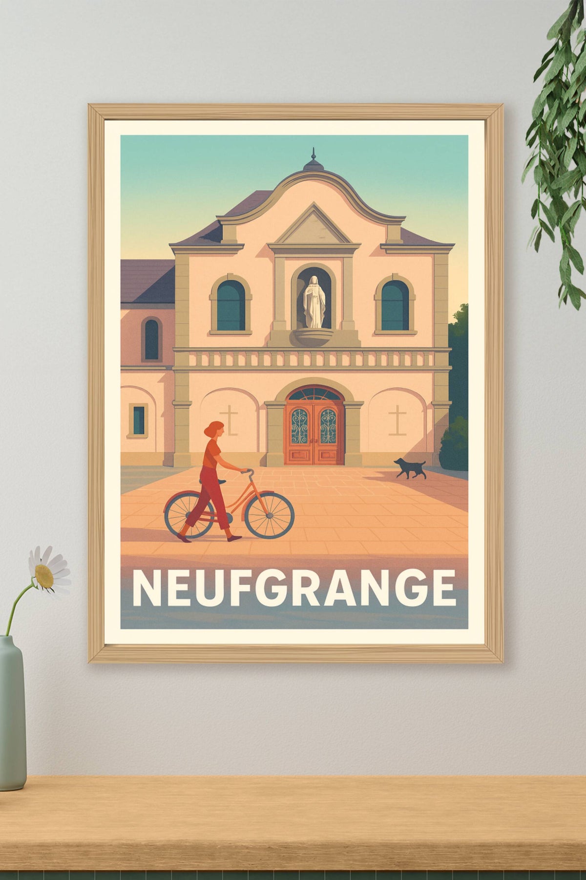 Affiche Neufgrange — Charme et sérénité au cœur du village · poster d'art de Neufgrange