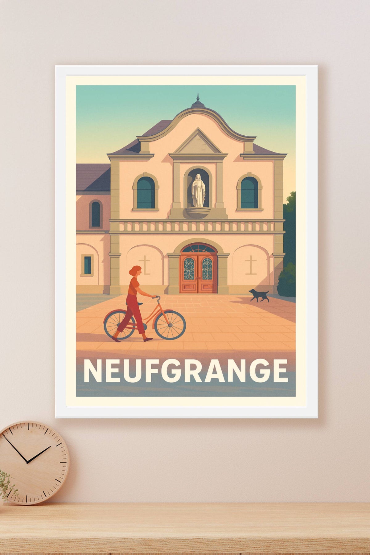 Affiche Neufgrange — Charme et sérénité au cœur du village · poster d'art de Neufgrange