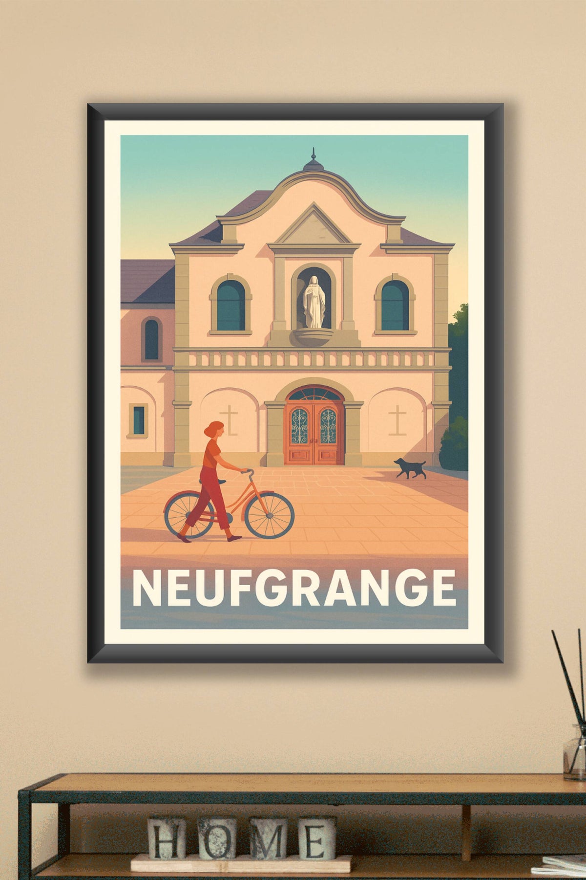 Affiche Neufgrange — Charme et sérénité au cœur du village · poster d'art de Neufgrange