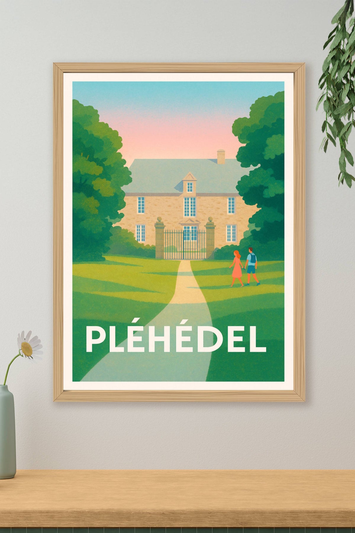 Affiche Pléhédel — Charme et quiétude en bord de mer · poster d'art de Pléhédel