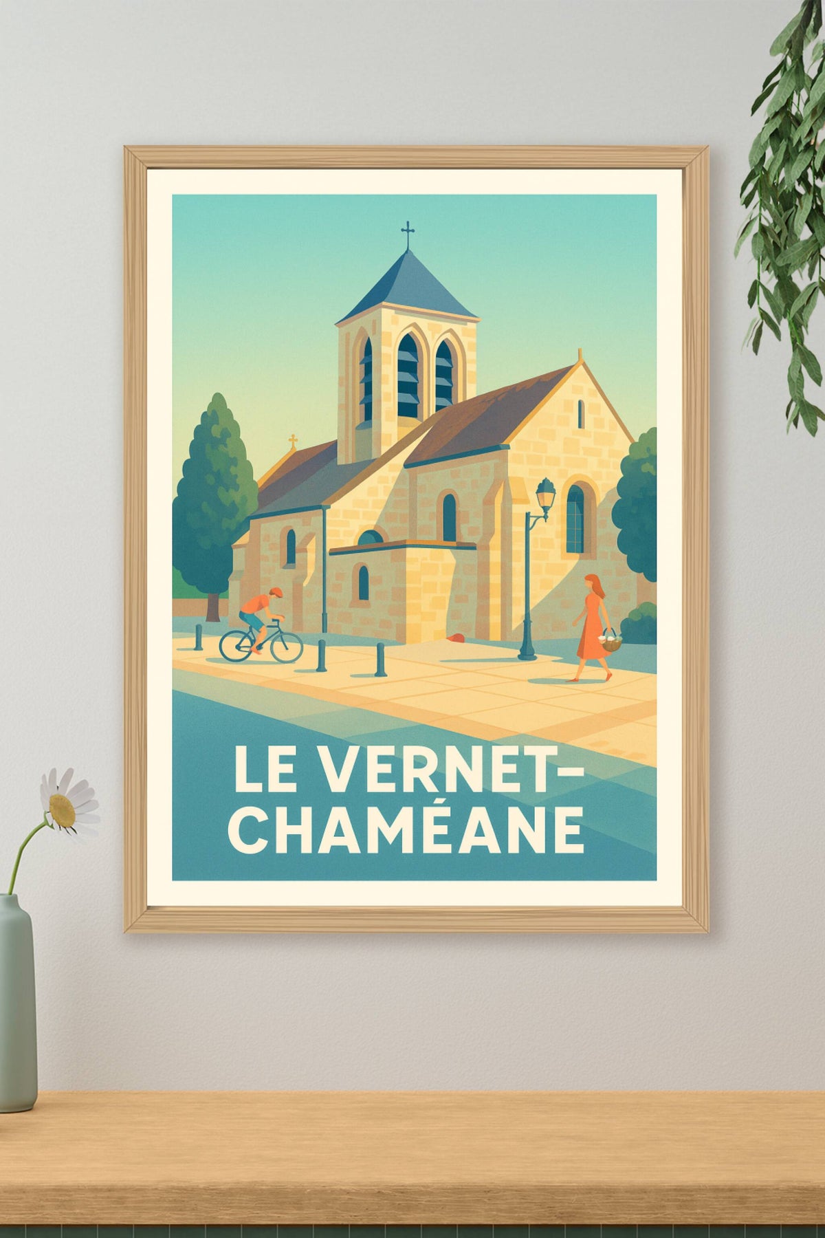 Affiche Le Vernet-Chaméane — Charme et Sérénité d'un village d'Auvergne · poster d'art de Le Vernet-Chaméane
