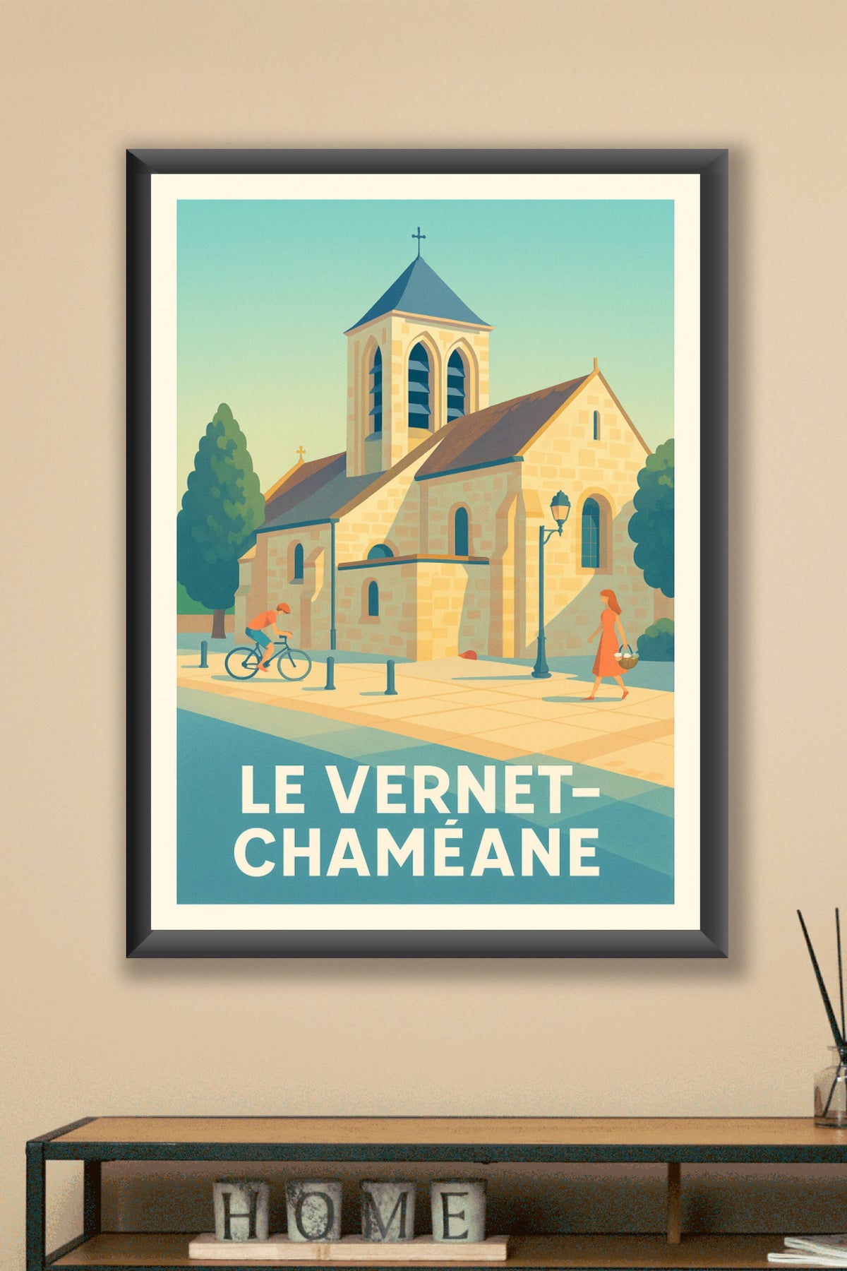 Affiche Le Vernet-Chaméane — Charme et Sérénité d'un village d'Auvergne · poster d'art de Le Vernet-Chaméane