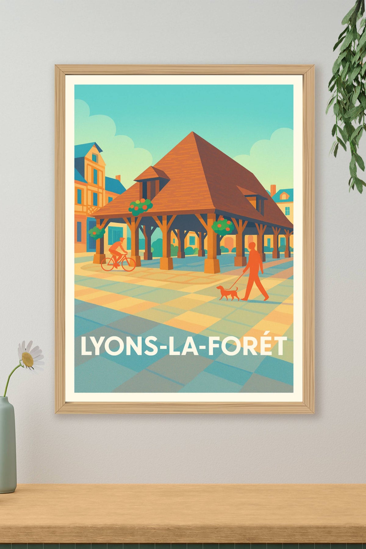 Affiche Lyons-la-Forêt — Charme authentique et douceur de vivre · poster d'art de Lyons-la-Forêt