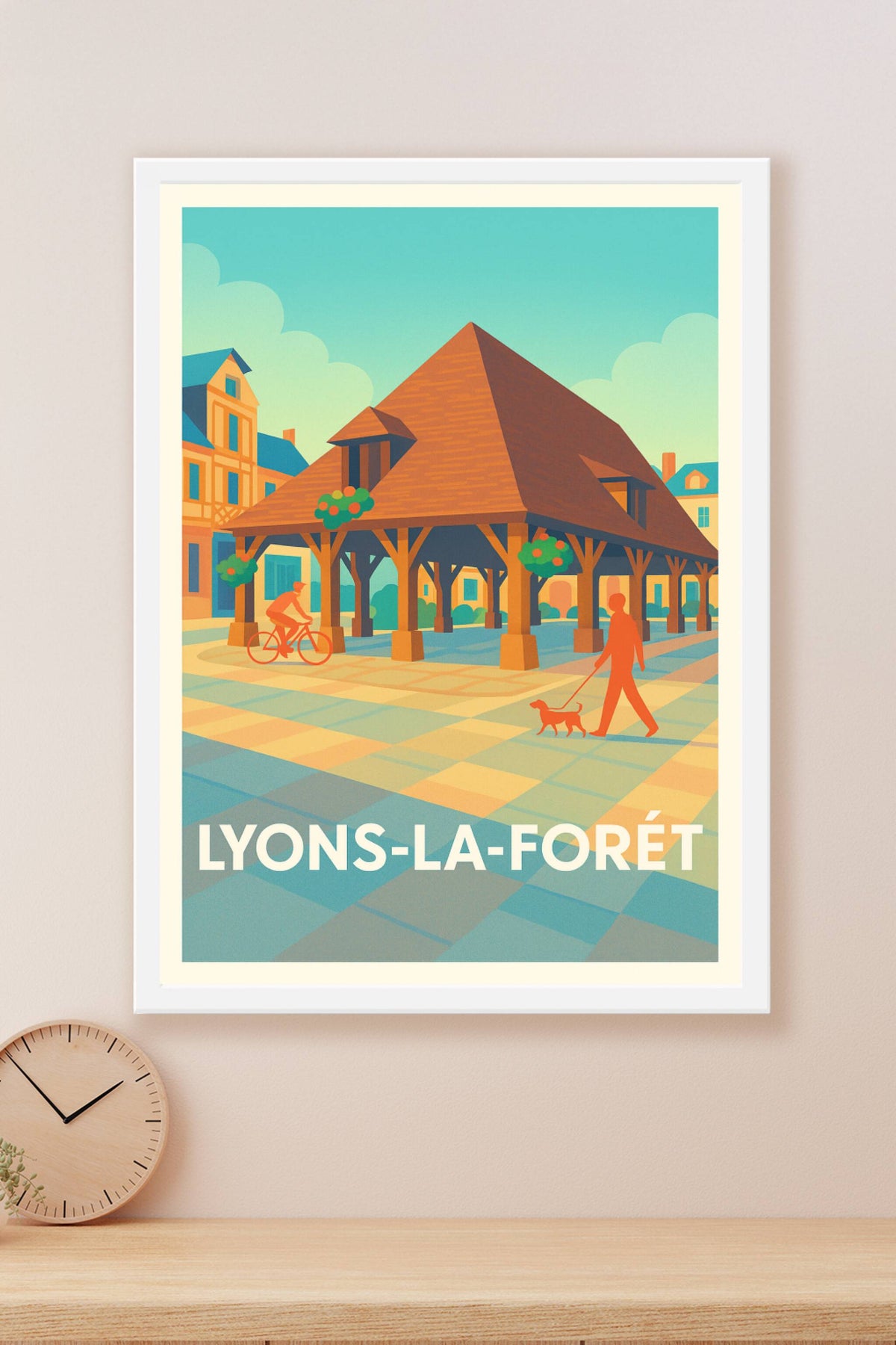 Affiche Lyons-la-Forêt — Charme authentique et douceur de vivre · poster d'art de Lyons-la-Forêt