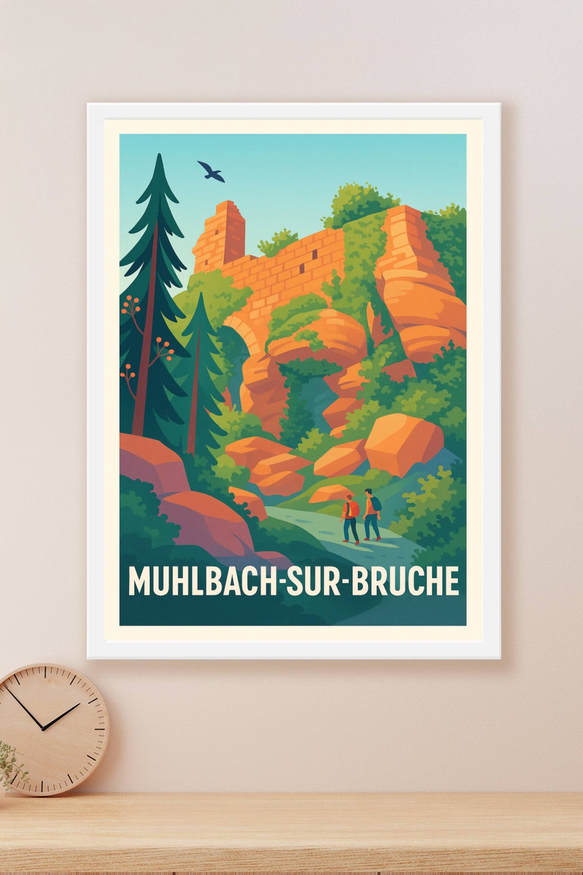 Affiche Muhlbach-sur-Bruche — Échappée Nature et Histoire · poster d'art de Muhlbach-sur-Bruche