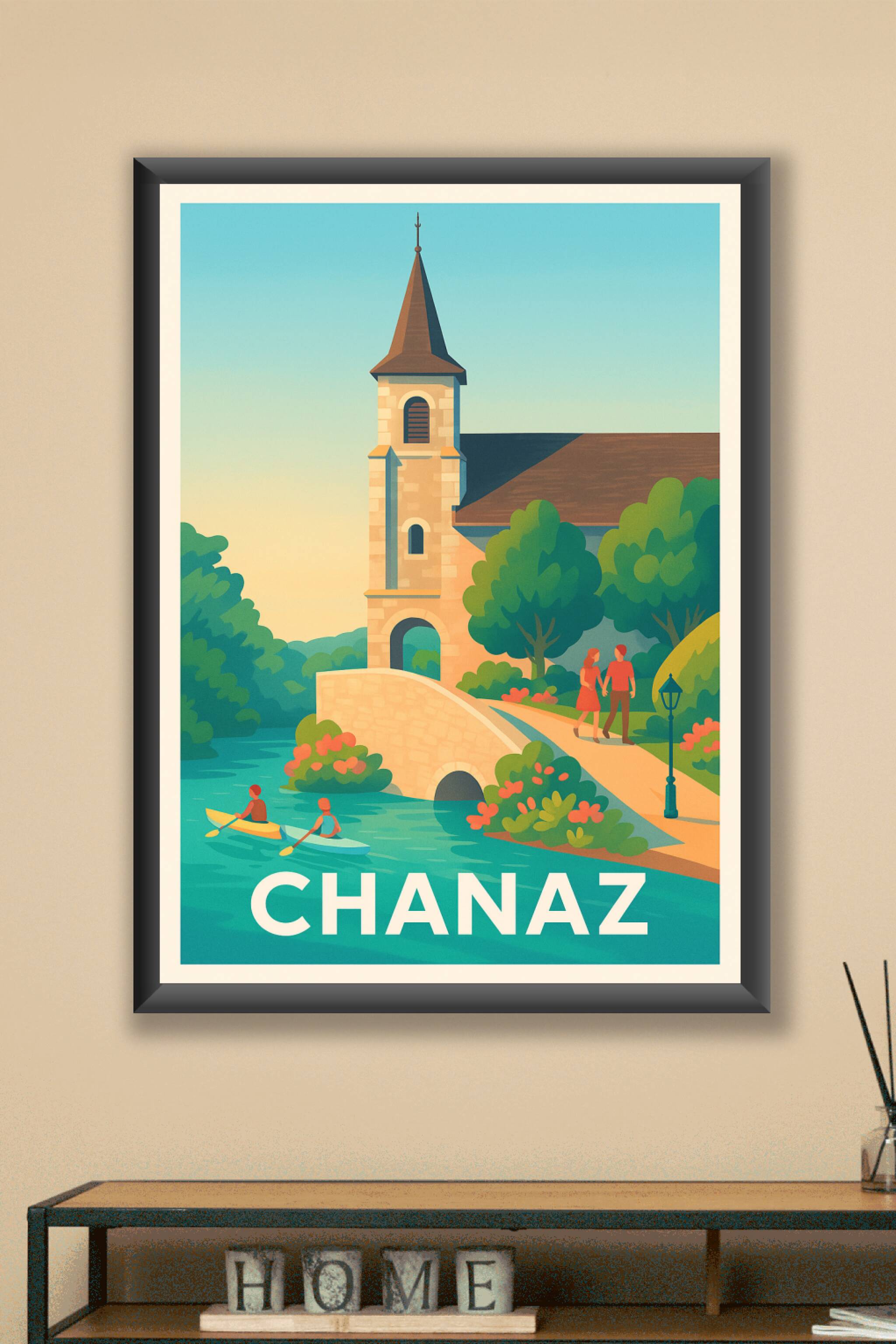 Affiche Chanaz — Évasion bucolique au fil de l'eau · poster d'art de Chanaz